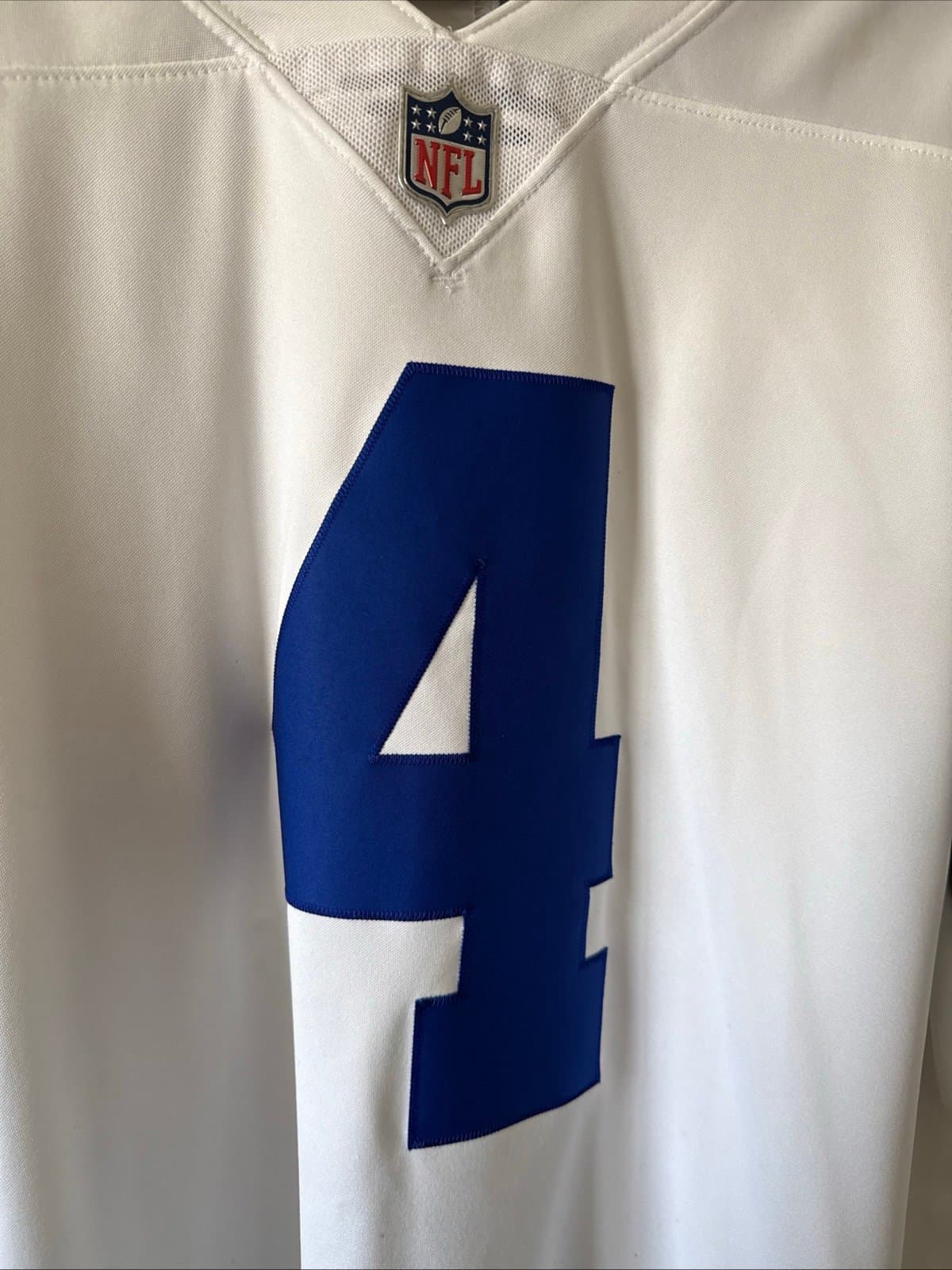Men’s Nike Dak Prescott #4 Dallas Cowboys VAPOR LIMITED NFL Jersey Sz XL - White - Thumbnail 2