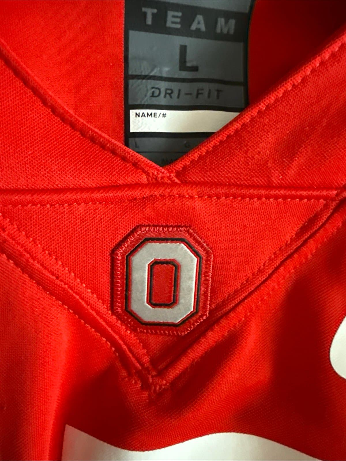 Men’s Nike Ezekiel Elliott #15 Ohio State Buckeyes Game Jersey Sz L - Red RARE - Thumbnail 5