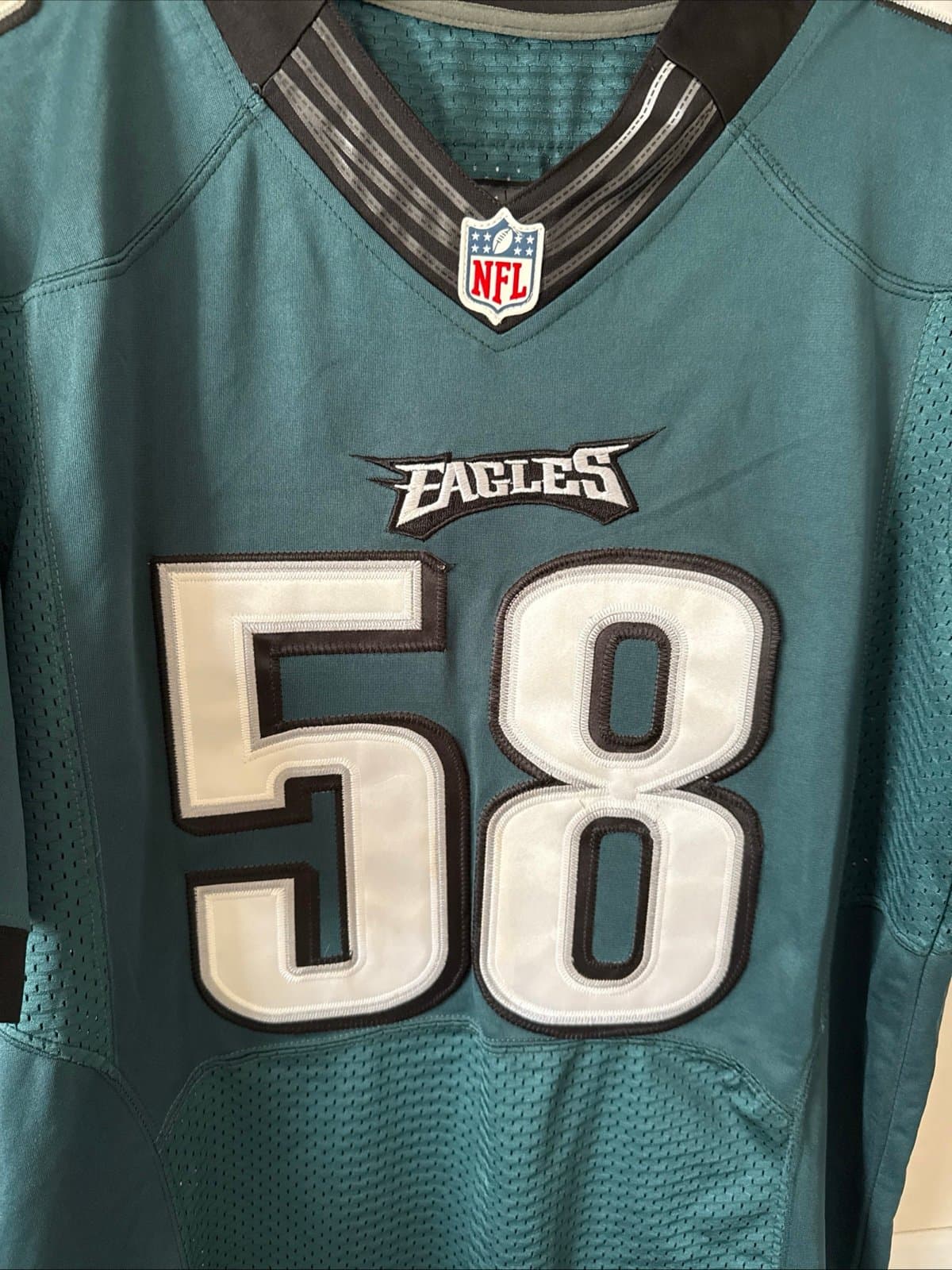 Men’s Nike Jordan Hicks #58 Philadelphia Eagles Jersey Authentic Sz 44 - Green - Thumbnail 2