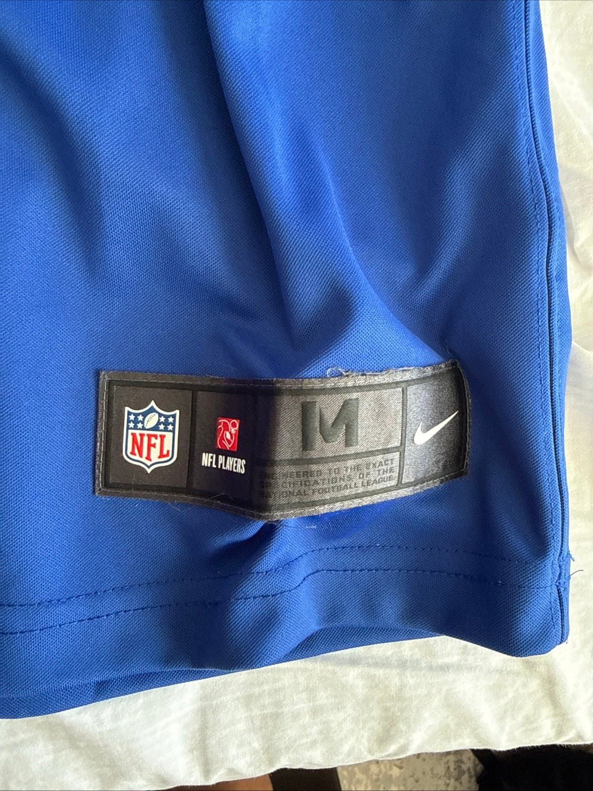 Men’s Nike ODELL BECKHAM JR #13 NY Giants Vapor Limited Jersey Sz M - Blue RARE - Thumbnail 3