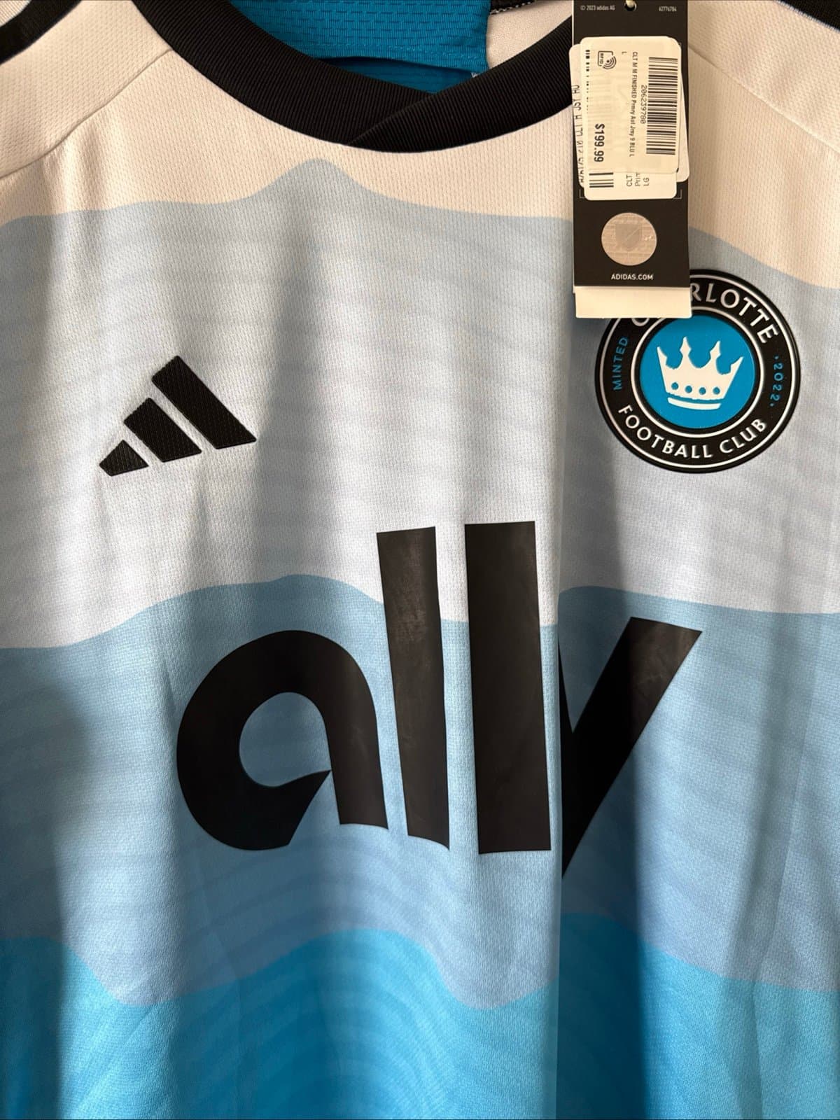 Men’s Adidas Enzo Copetti #9 Charlotte FC Jersey Authentic 24/25 Sz L NWT RARE - Thumbnail 2