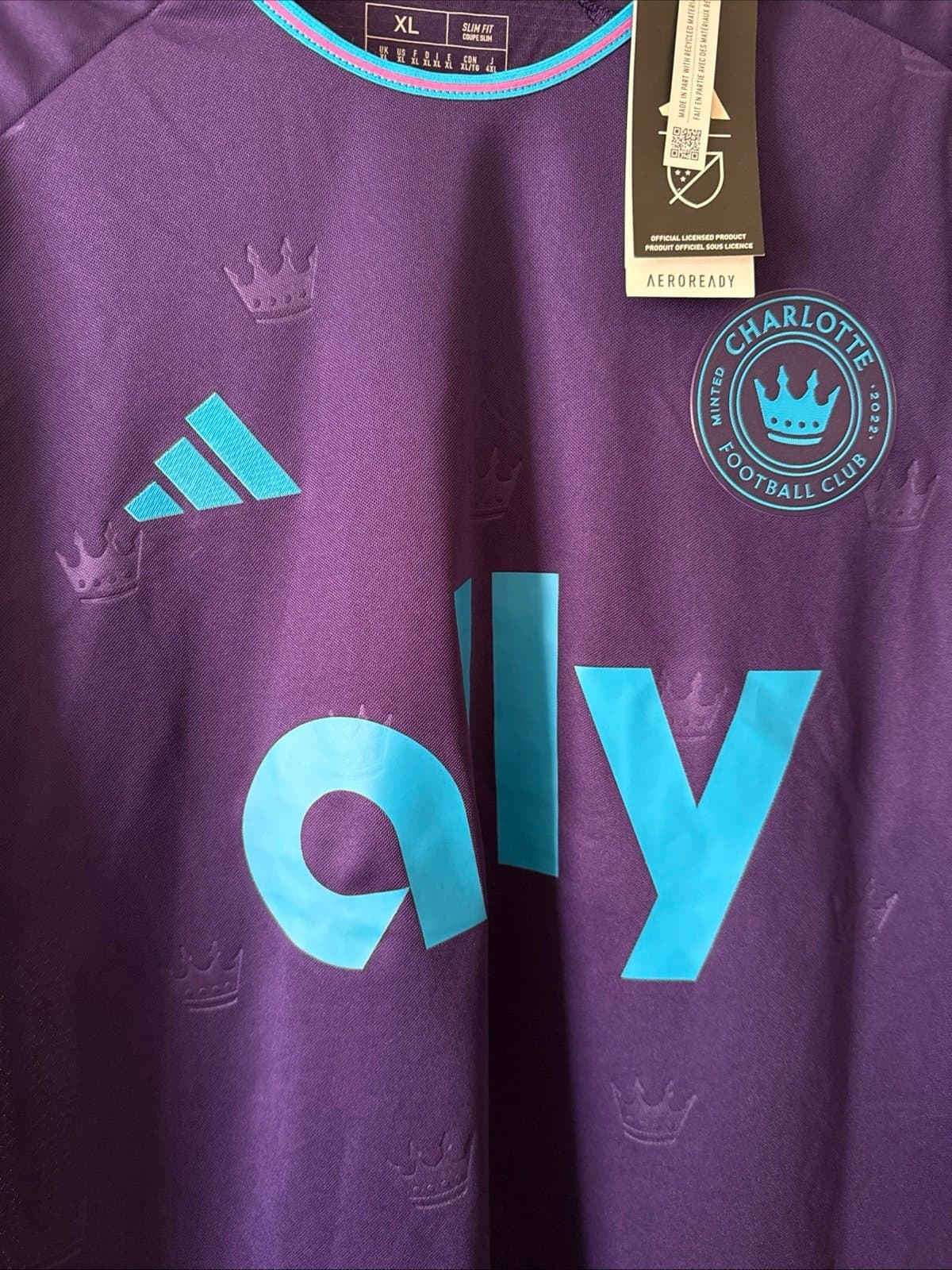 Men’s Adidas Scott Arfield #37 Charlotte FC Jersey Authentic 2023/2024 Sz XL NWT - Thumbnail 2