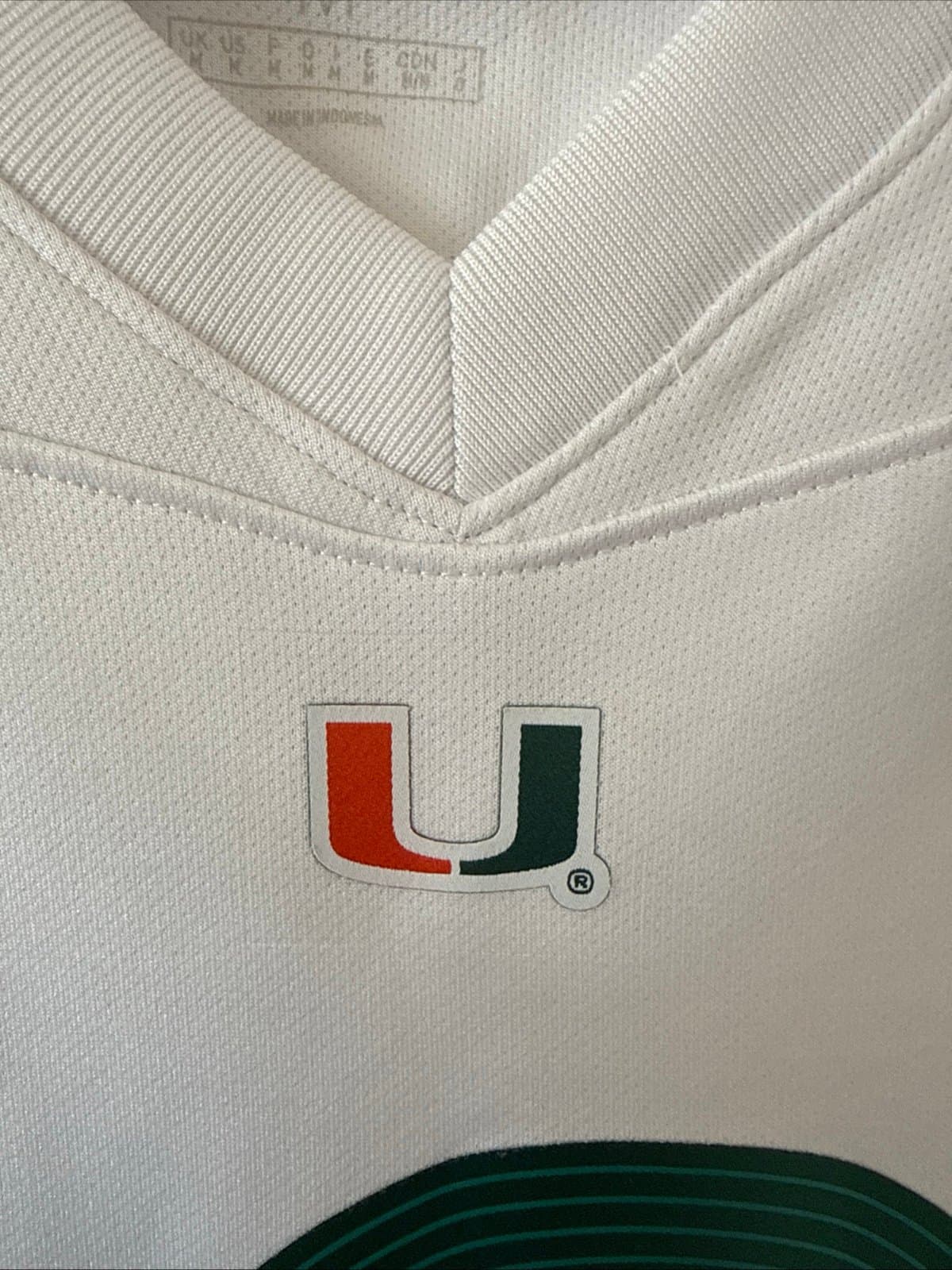 Men’s Adidas Parley University of Miami Hurricanes #19 Football Jersey Sz M RARE - Thumbnail 6