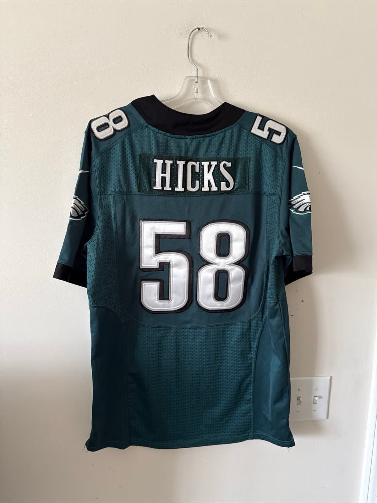 Men’s Nike Jordan Hicks #58 Philadelphia Eagles Jersey Authentic Sz 44 - Green - Thumbnail 5