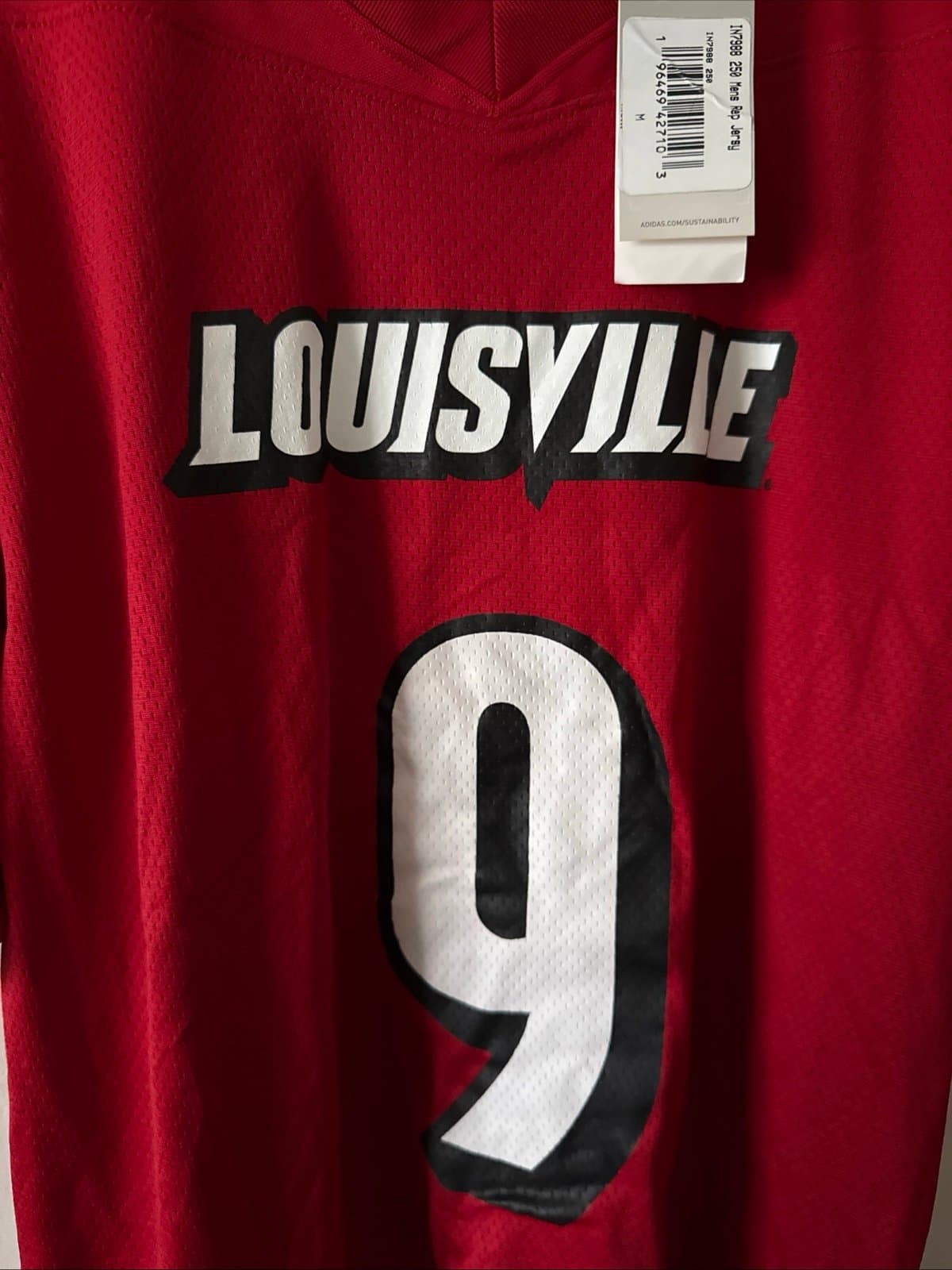 Men’s adidas Ashton Gillotte #9 Louisville Cardinals Alumni Jersey Sz M - NWT - Thumbnail 2