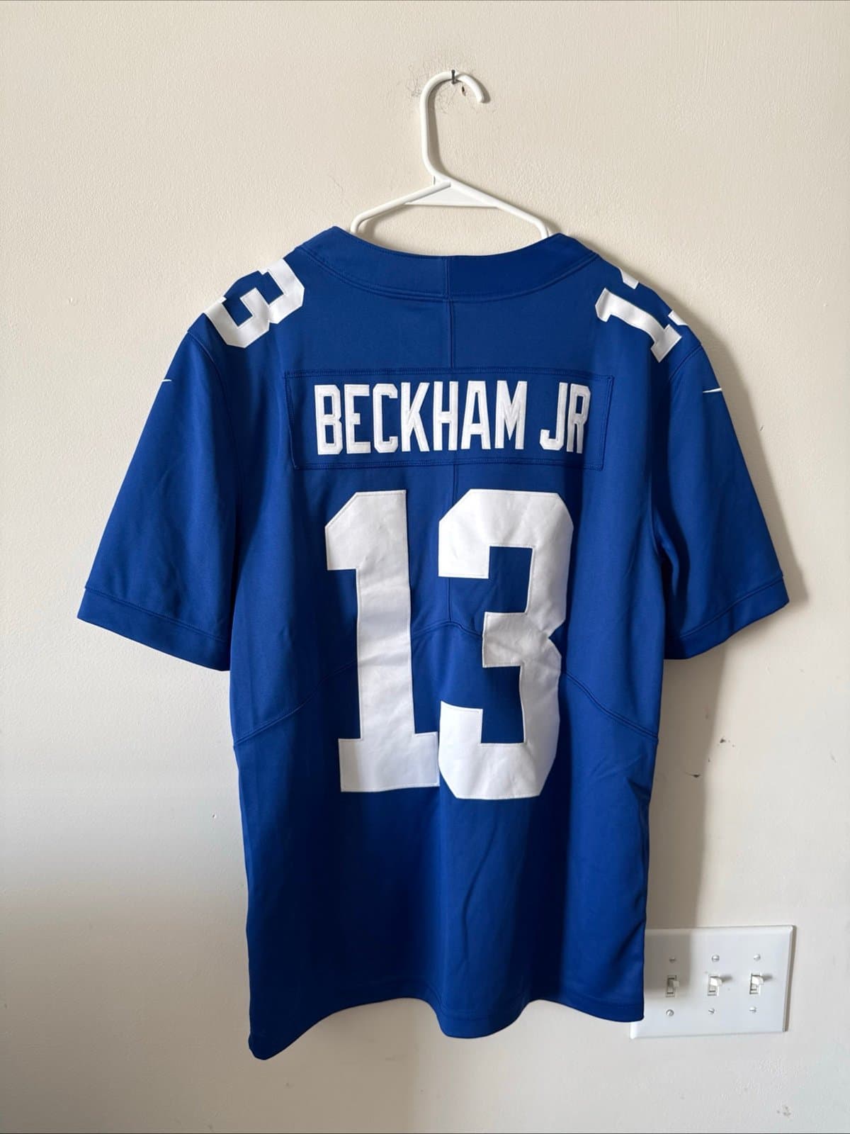 Men’s Nike ODELL BECKHAM JR #13 NY Giants Vapor Limited Jersey Sz M - Blue RARE - Thumbnail 5