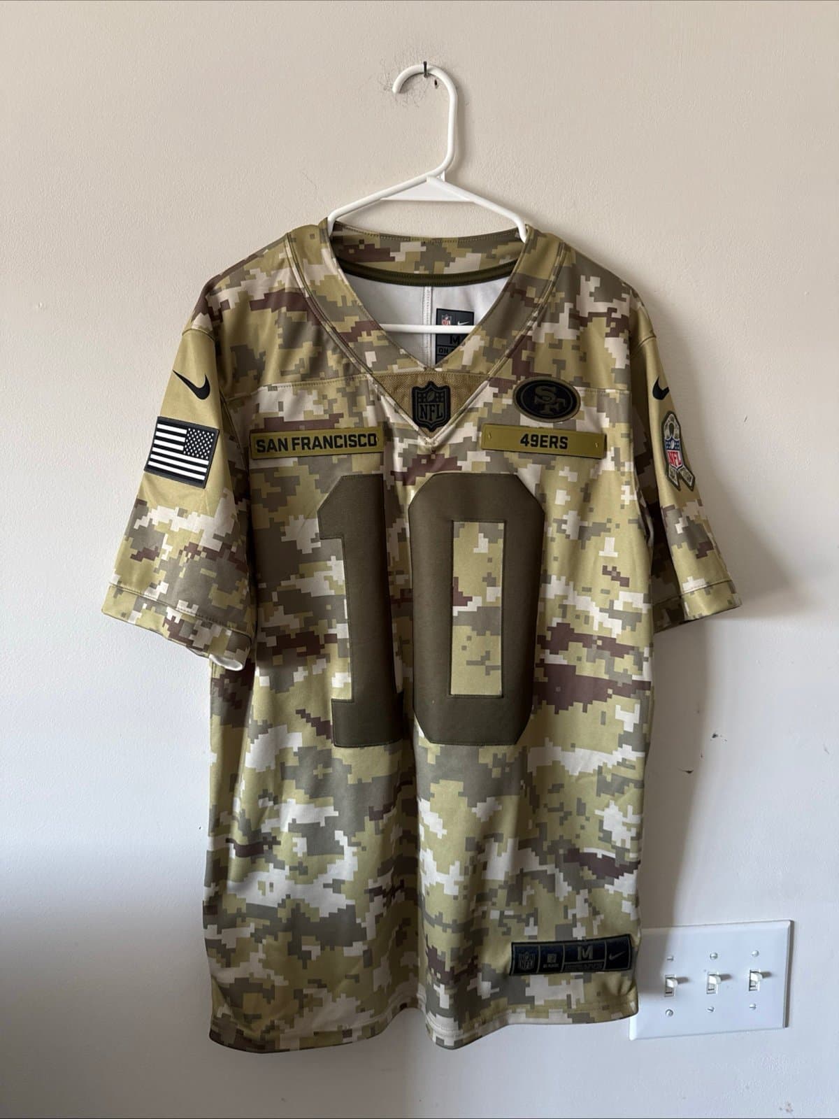 Men's Nike Jimmy Garoppolo #10 SF 49ers 2018 Salute To Service Jersey Sz M RARE - Image 1