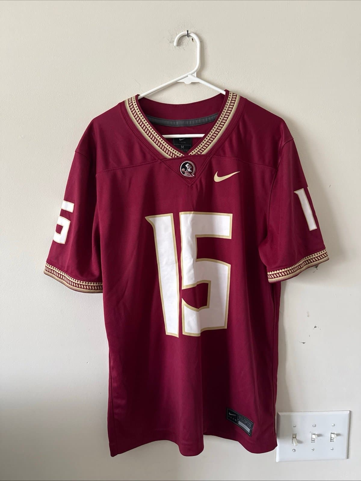 Men's Nike Tatum Bethune #15 Florida State Seminoles Football Jersey Sz M - RARE - Image 1