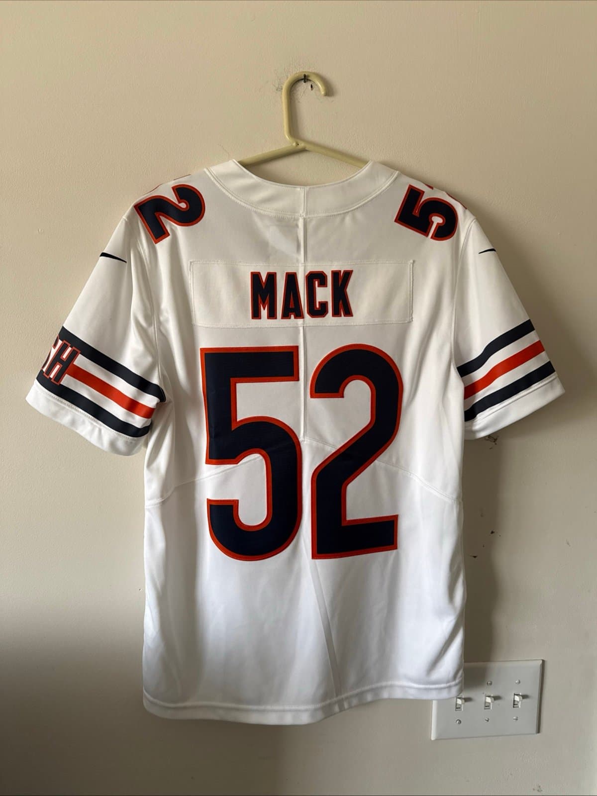 Men’s Nike Khalil Mack #52 Chicago Bears Vapor Limited Jersey Sz M - White RARE - Thumbnail 6