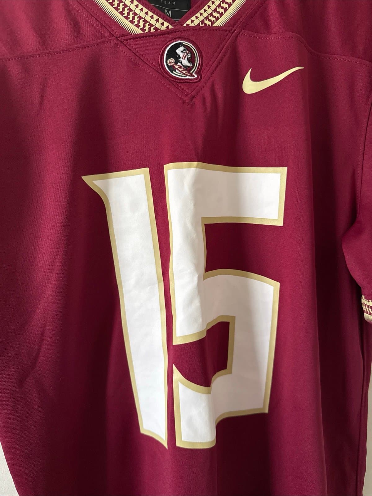 Men's Nike Tatum Bethune #15 Florida State Seminoles Football Jersey Sz M - RARE - Thumbnail 2