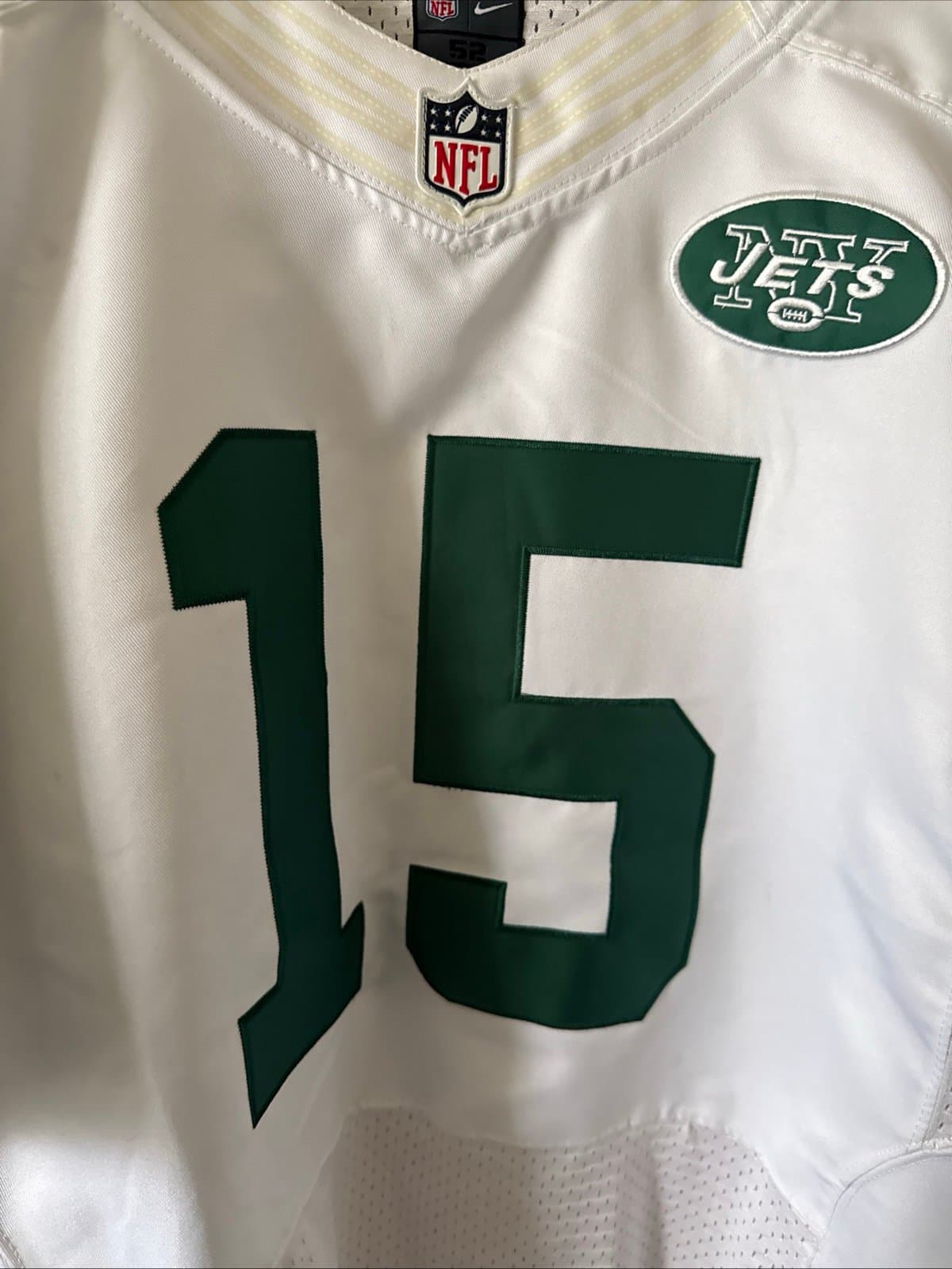 Men’s Nike Brandon Marshall #15 New York Jets NFL Jersey Sz 52 - White RARE - Thumbnail 2