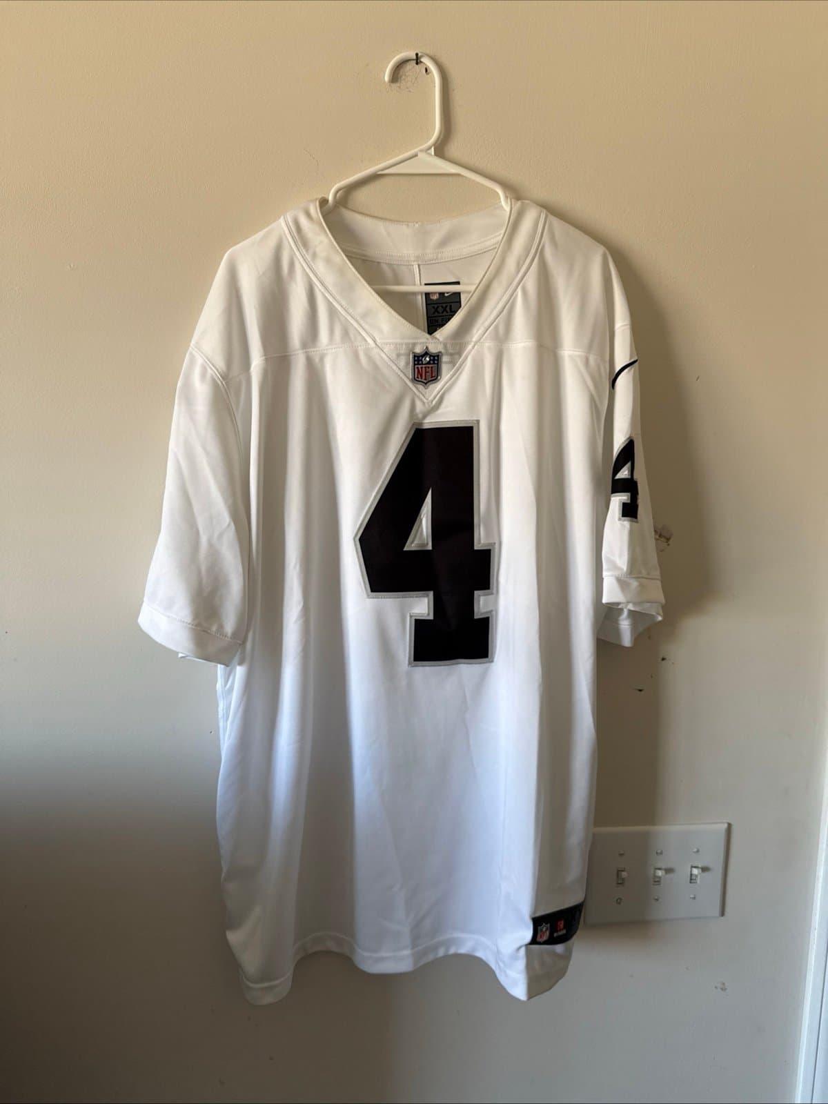 Men’s Nike Derek Carr #4 Las Vegas Raiders Vapor Limited Jersey Sz 2XL - White