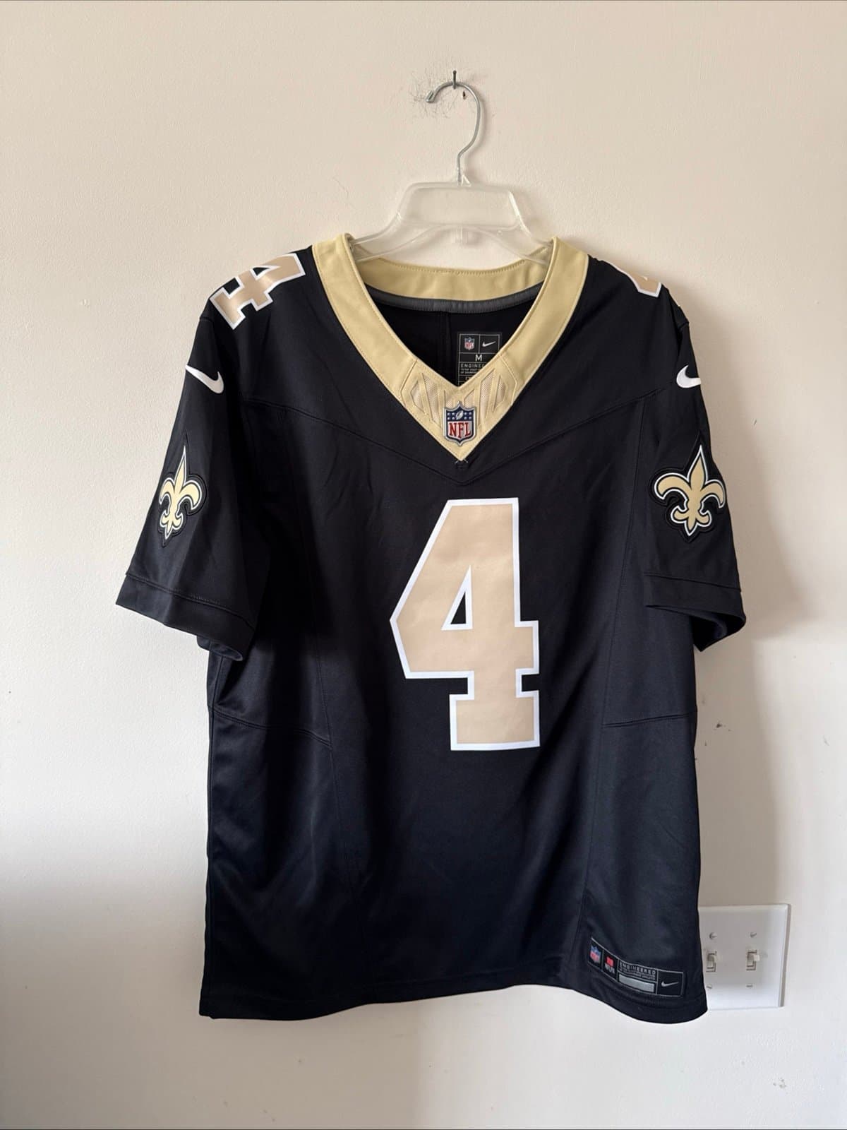 Men’s Nike Derek Carr #4 New Orleans Saints Vapor Lmtd Jersey Sz M - Black RARE
