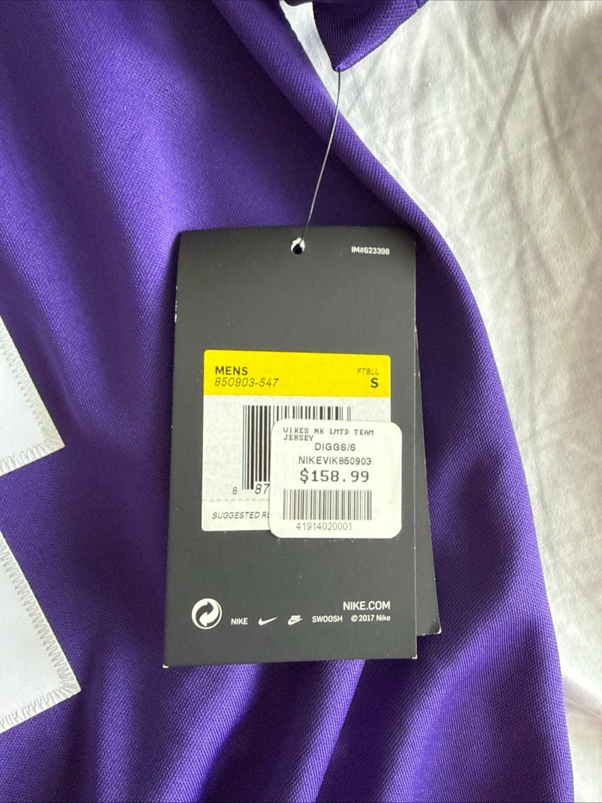 Men’s Nike Stefon Diggs #14 Minnesota Vikings Vapor Limited Jersey Sz S NWT RARE - Thumbnail 6