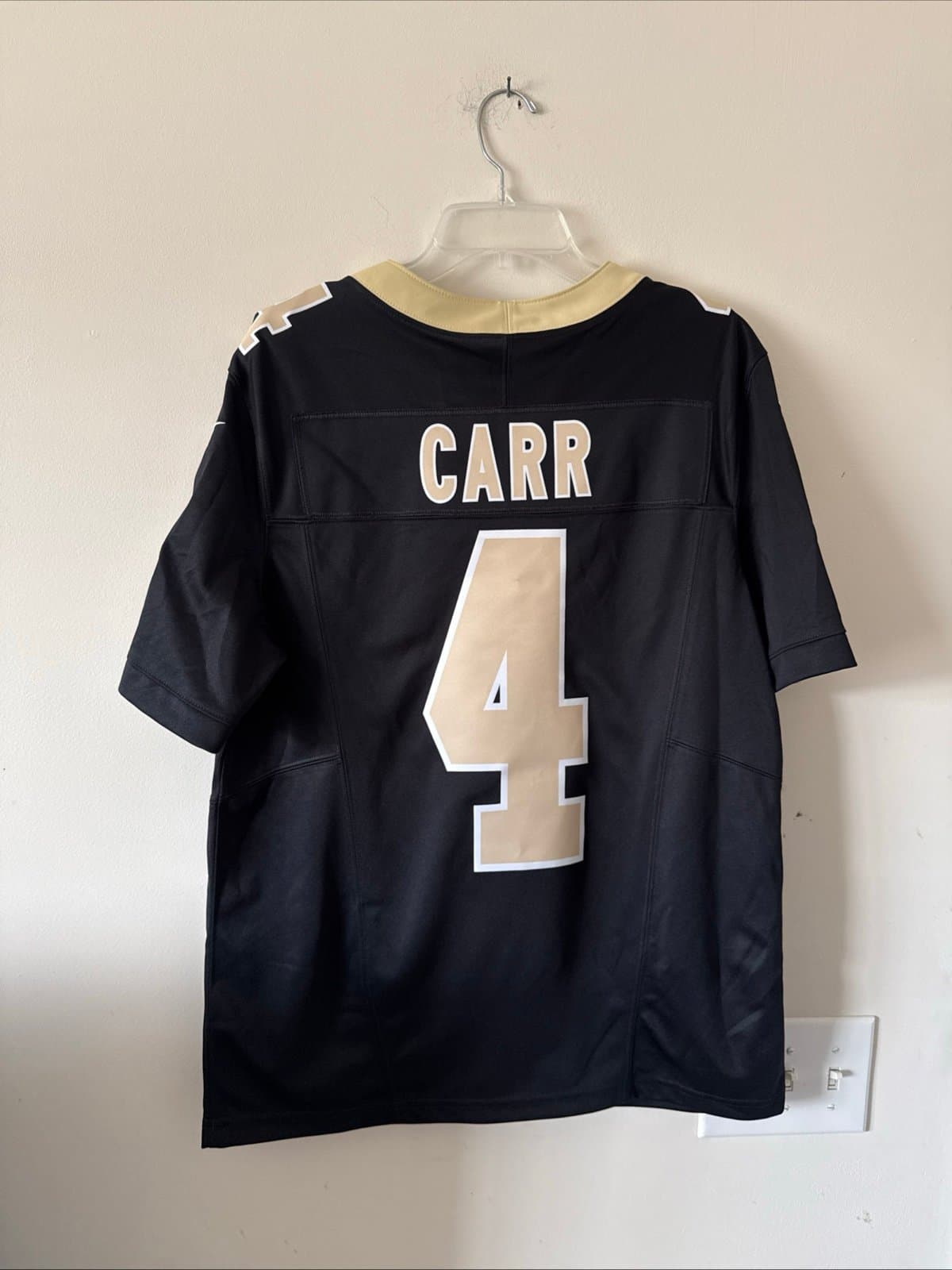 Men’s Nike Derek Carr #4 New Orleans Saints Vapor Lmtd Jersey Sz M - Black RARE - Thumbnail 6