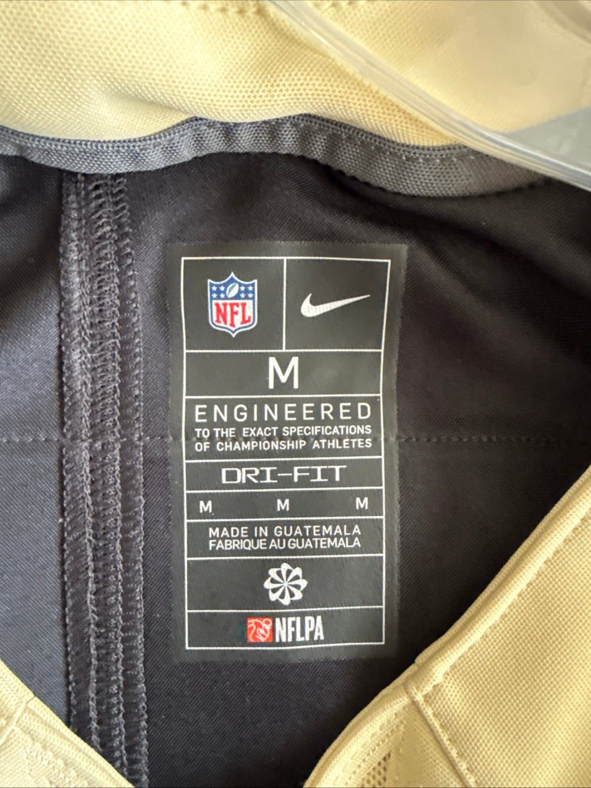 Men’s Nike Derek Carr #4 New Orleans Saints Vapor Lmtd Jersey Sz M - Black RARE - Thumbnail 4