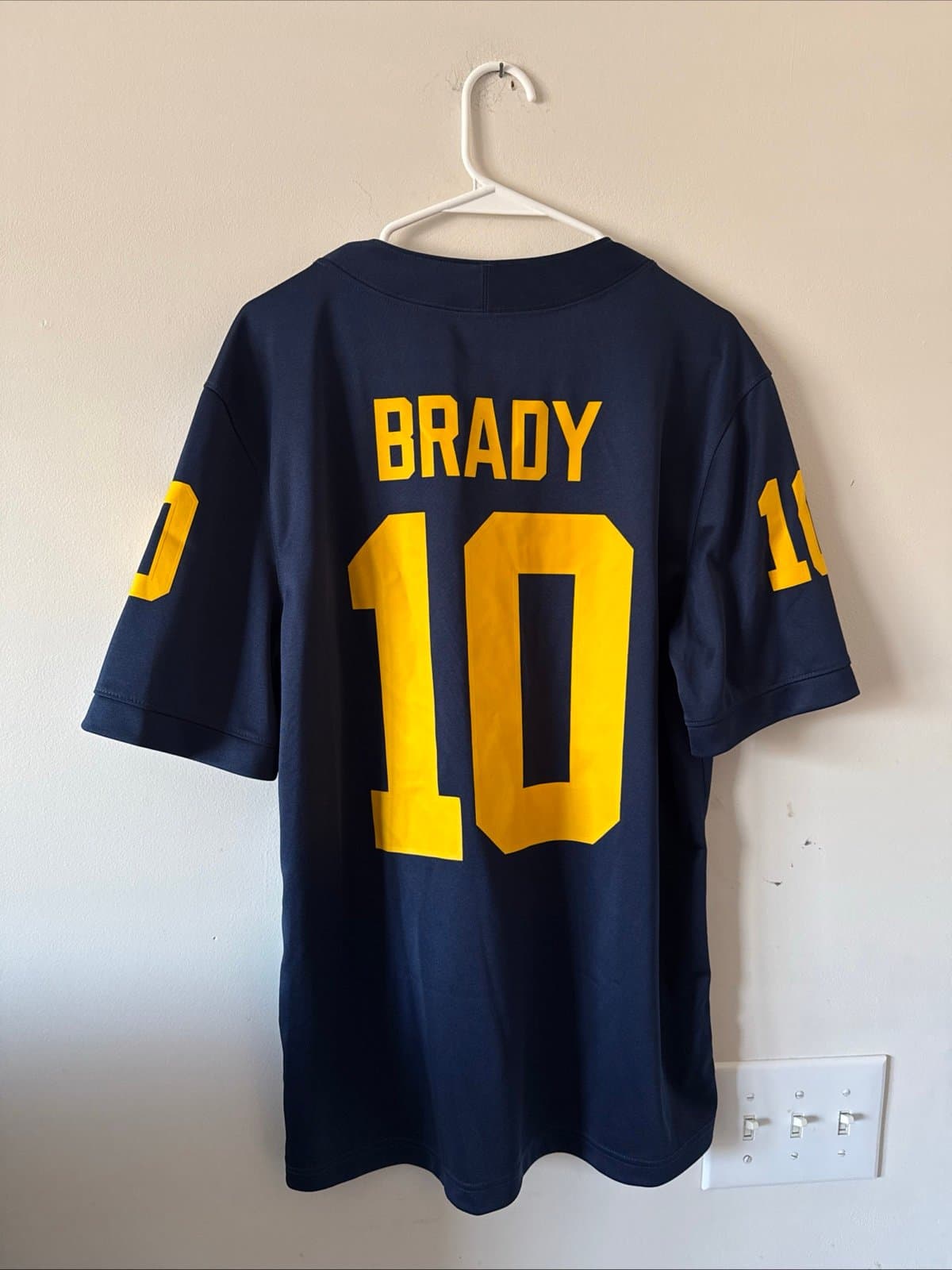 Men’s Jordan Tom Brady #10 Michigan Wolverines NCAA Game Jersey Sz M - Blue RARE - Thumbnail 6