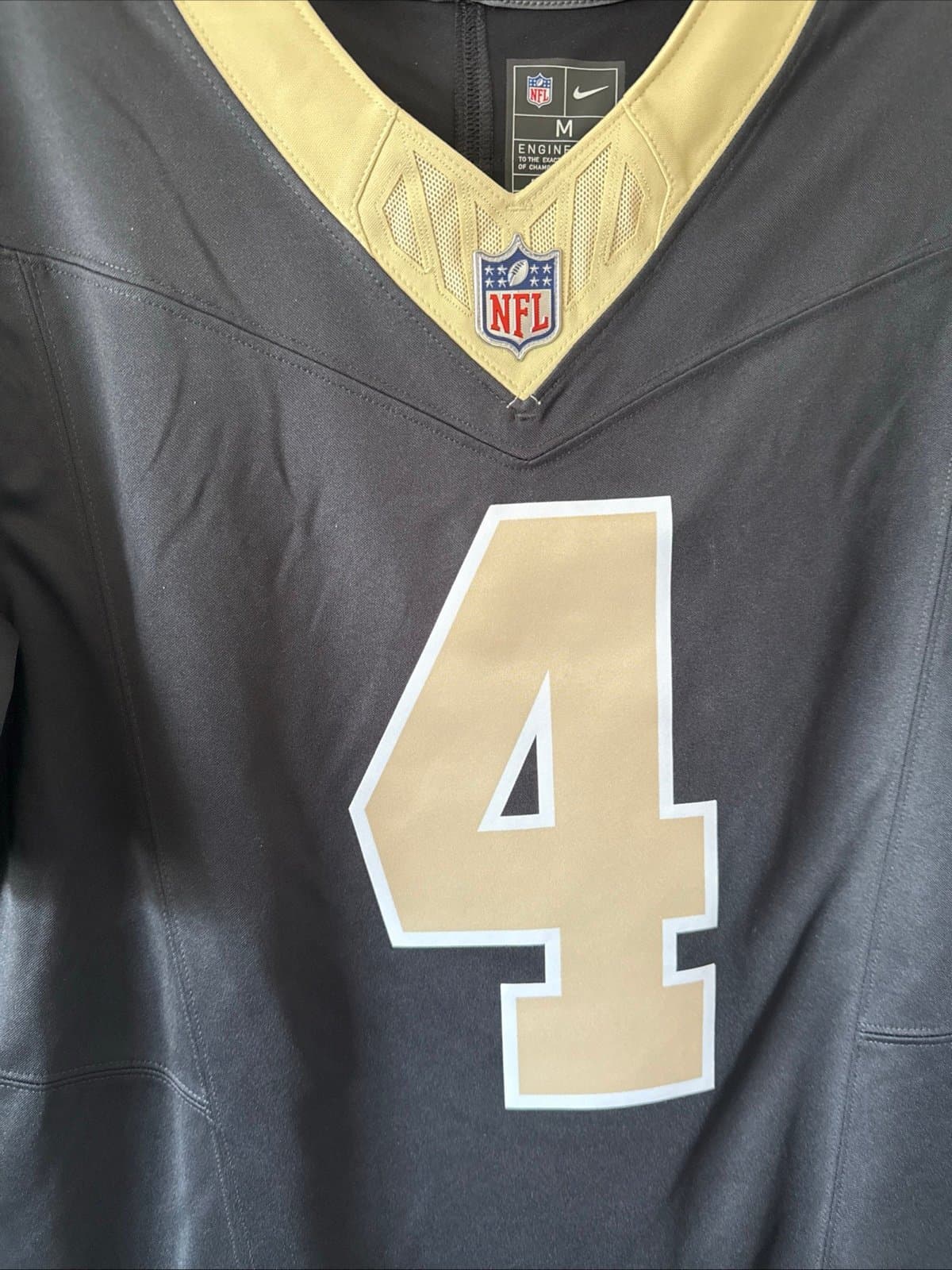 Men’s Nike Derek Carr #4 New Orleans Saints Vapor Lmtd Jersey Sz M - Black RARE - Thumbnail 2