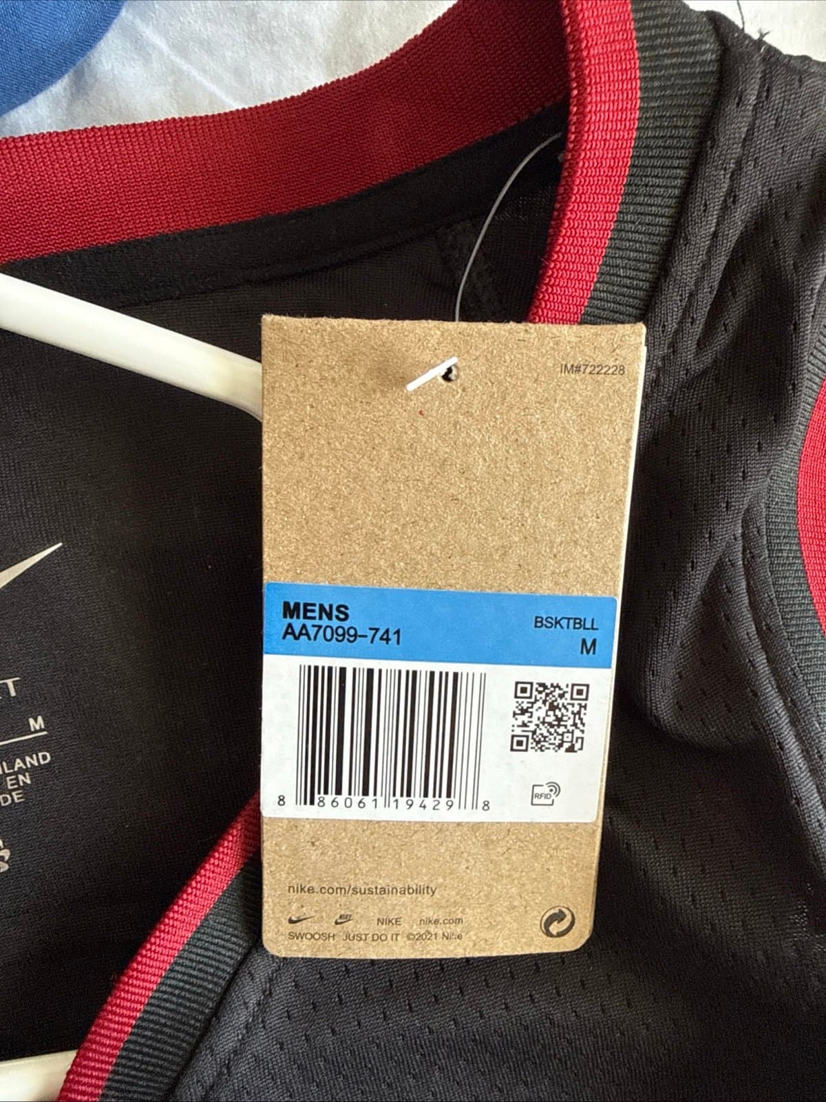 Men’s Nike Miami Heat Jaime Jaquez Jr #11 Nike Jersey Icon Edition Sz 44 - NWT - Thumbnail 5