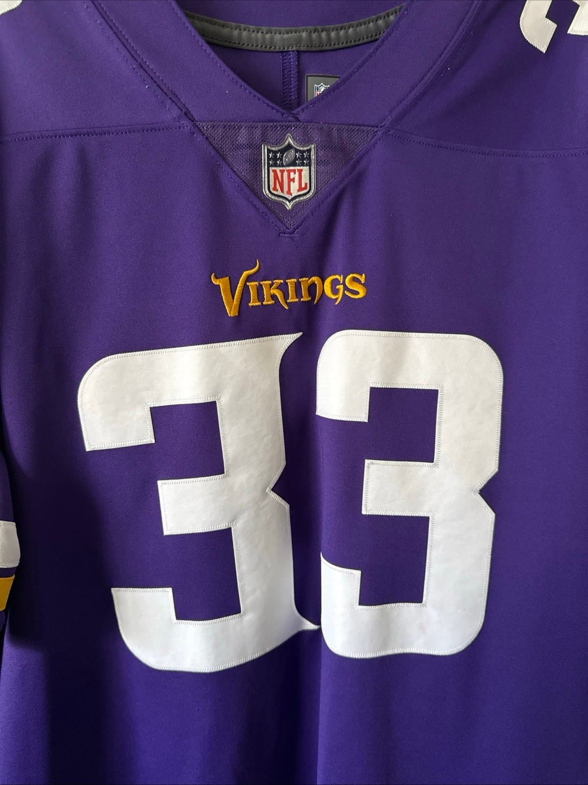 Men’s Nike DALVIN COOK #33 MINNESOTA VIKINGS Vapor Limited Jersey Sz XL - Purple - Thumbnail 2