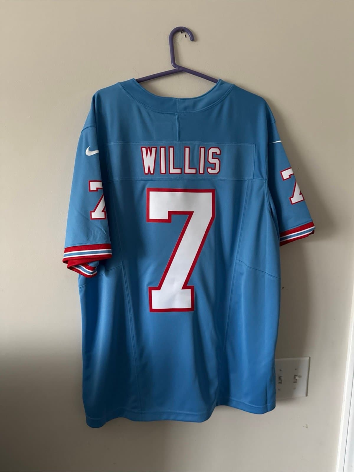 Men’s Nike Malik Willis #7 Tennessee Titans Vapor Lmtd Jersey Sz XL - Blue NWT - Thumbnail 7