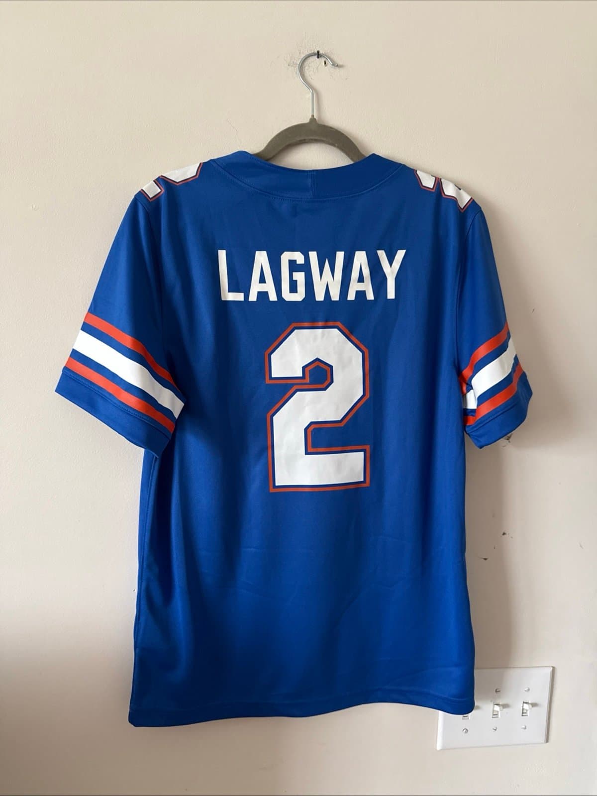 Men’s Jordan DJ Lagway #2 Florida Gators NCAA Jersey Sz S - Blue RARE - Thumbnail 6
