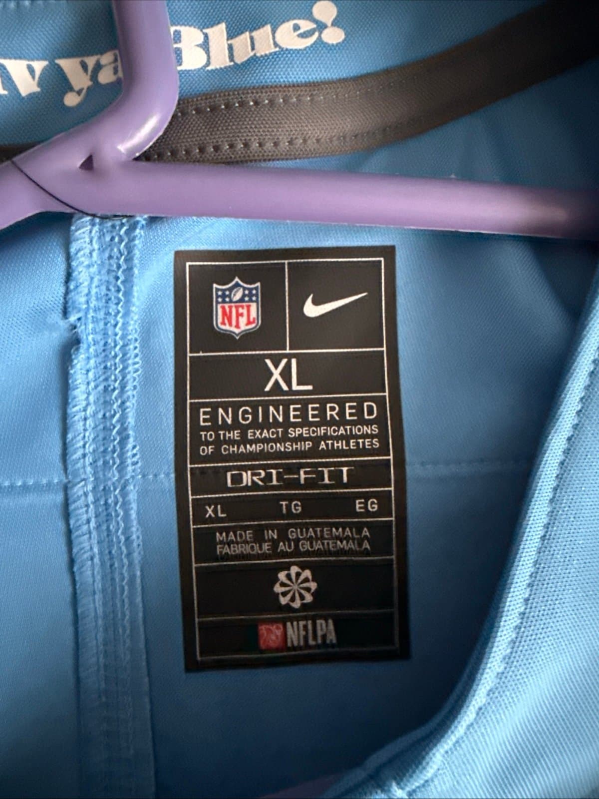 Men’s Nike Malik Willis #7 Tennessee Titans Vapor Lmtd Jersey Sz XL - Blue NWT - Thumbnail 4