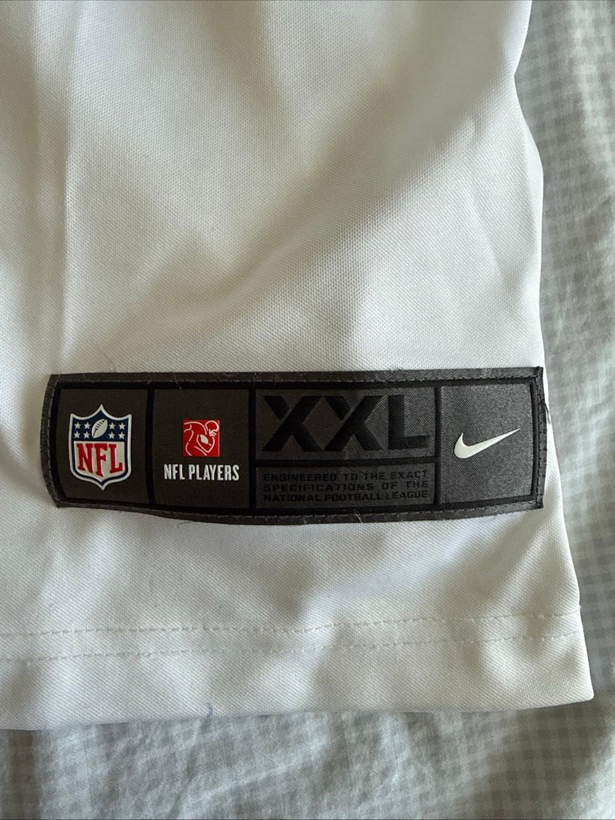 Men’s Nike Derek Carr #4 Las Vegas Raiders Vapor Limited Jersey Sz 2XL - White - Thumbnail 3