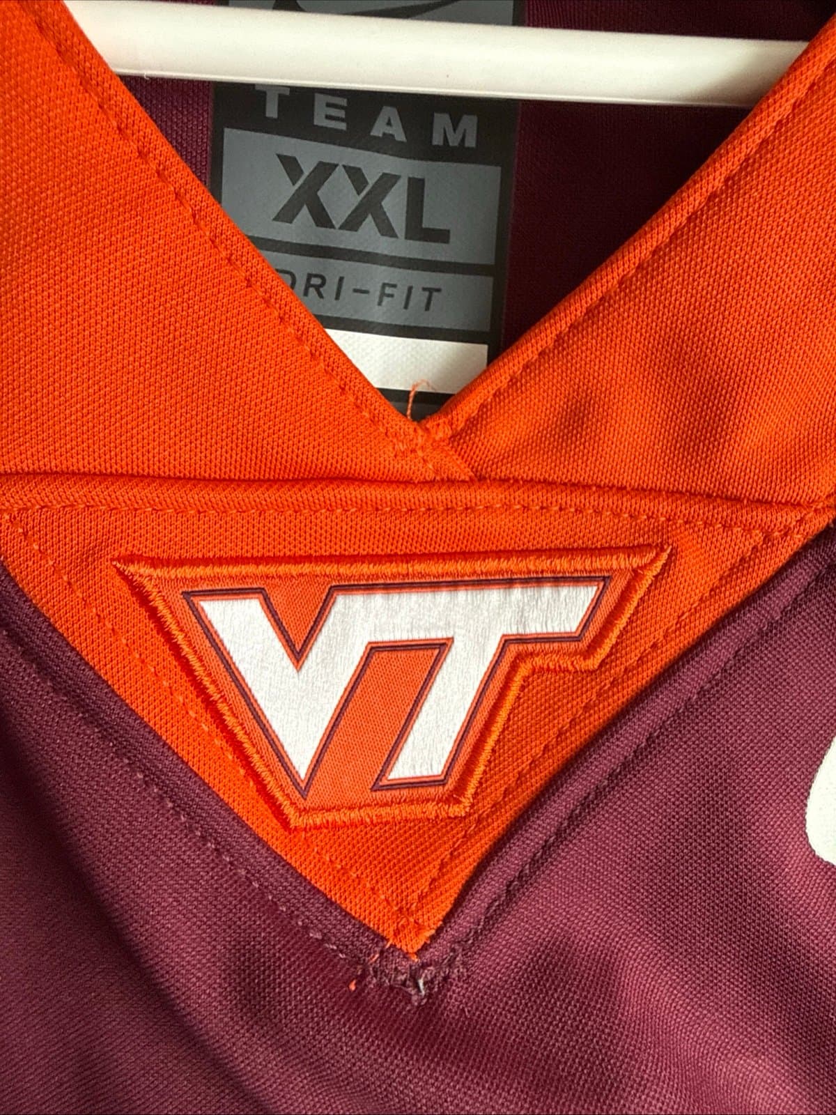 Men’s Nike Chance Fitzgerald #4 Virginia Tech Hokies NCAA Jersey Sz 2XL - RARE - Thumbnail 5
