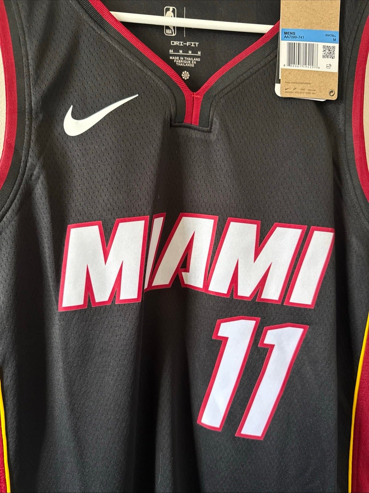 Men’s Nike Miami Heat Jaime Jaquez Jr #11 Nike Jersey Icon Edition Sz 44 - NWT - Thumbnail 2