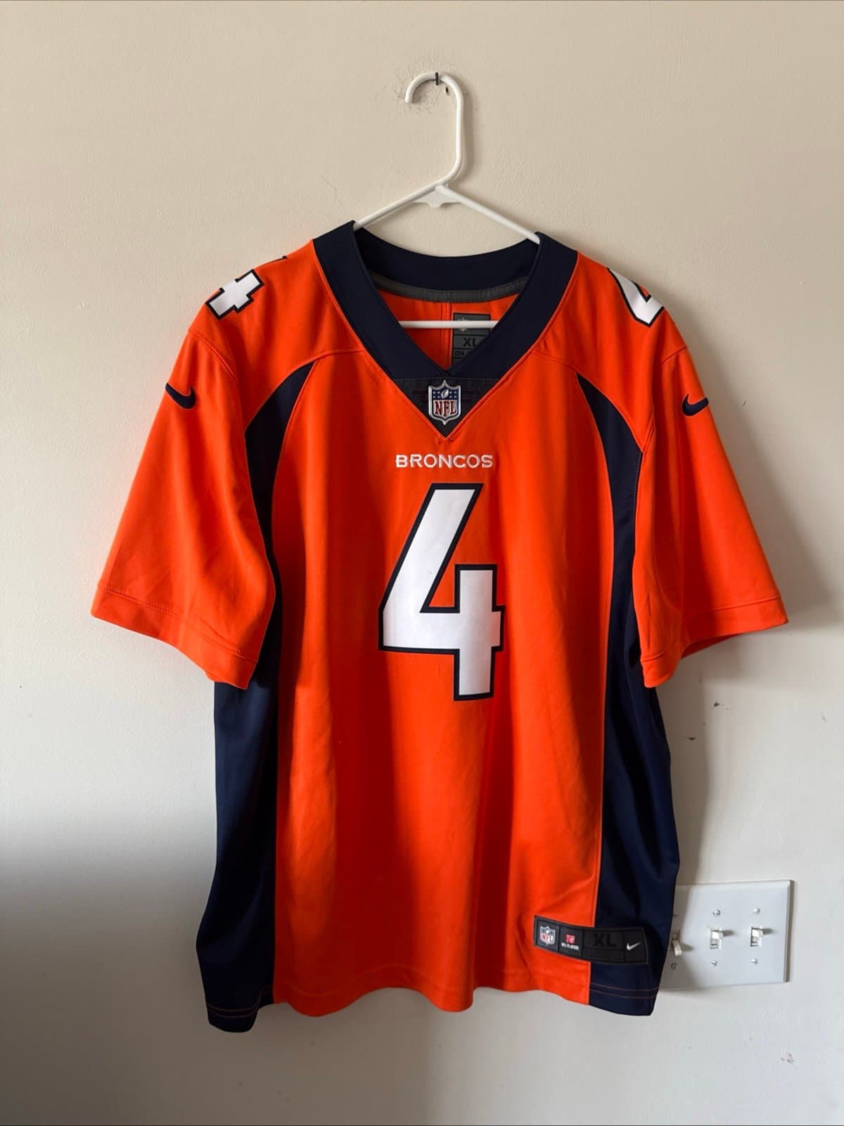 Men’s Nike Case Keenum #4 Denver Broncos Vapor Lmtd Jersey Sz XL - Orange RARE