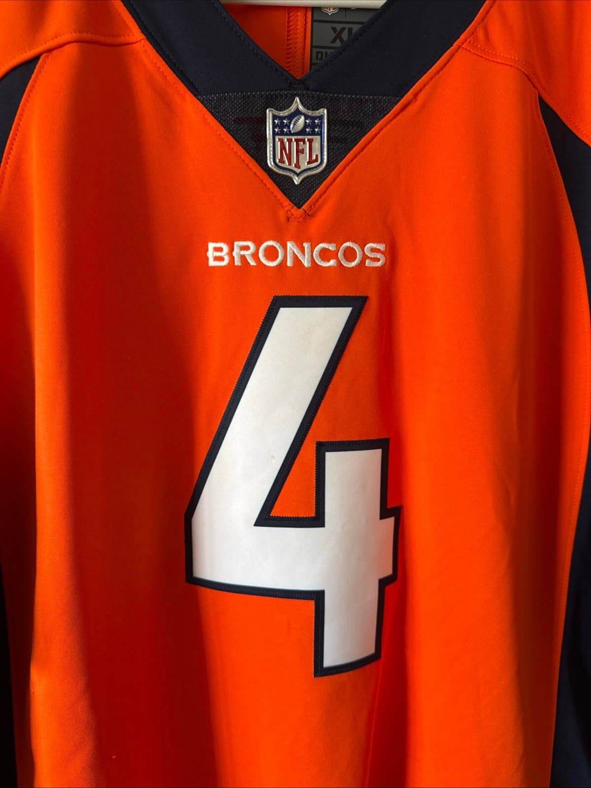 Men’s Nike Case Keenum #4 Denver Broncos Vapor Lmtd Jersey Sz XL - Orange RARE - Thumbnail 2