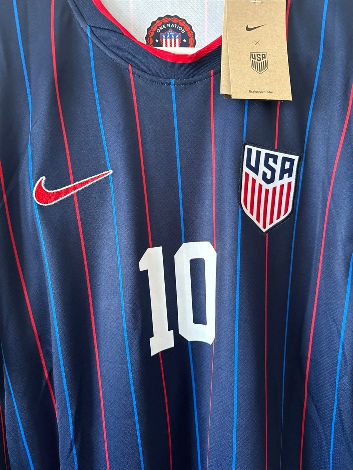 Men's Nike Christian Pulisic #10 USMNT 2025 Stadium Away Jersey Sz XL - NWT RARE - Thumbnail 2