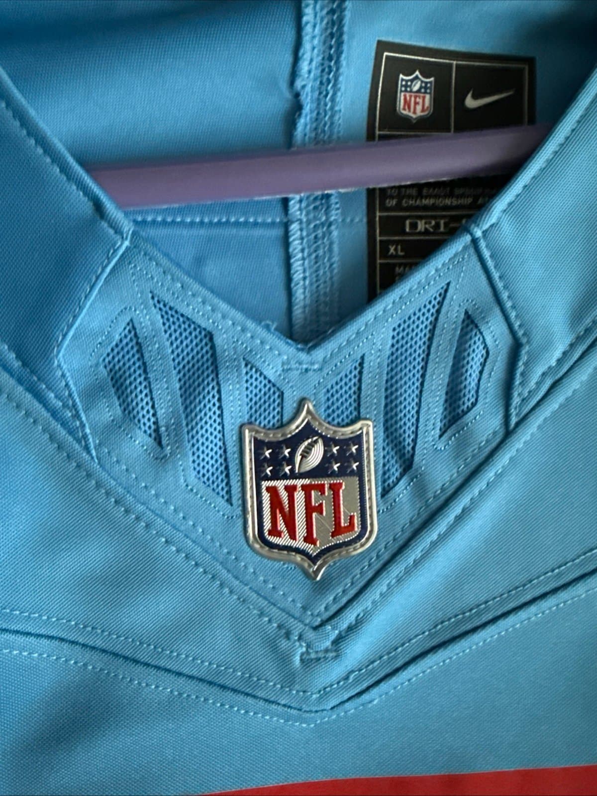 Men’s Nike Malik Willis #7 Tennessee Titans Vapor Lmtd Jersey Sz XL - Blue NWT - Thumbnail 6