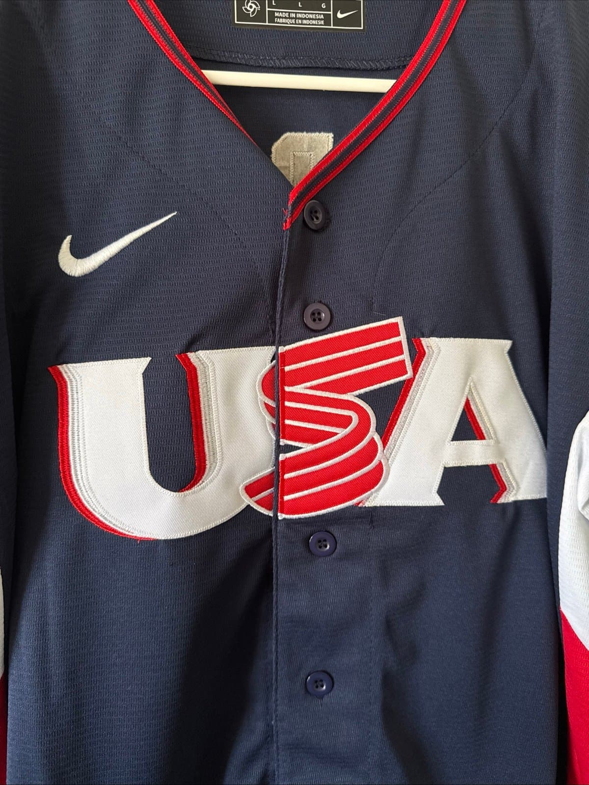 Men’s Nike Aaron Judge #99 Team USA 2026 World Baseball Classic Jersey Sz L RARE - Thumbnail 2