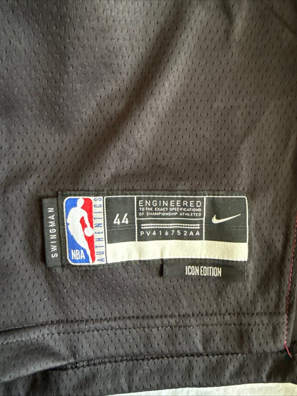 Men’s Nike Miami Heat Jaime Jaquez Jr #11 Nike Jersey Icon Edition Sz 44 - NWT - Thumbnail 3