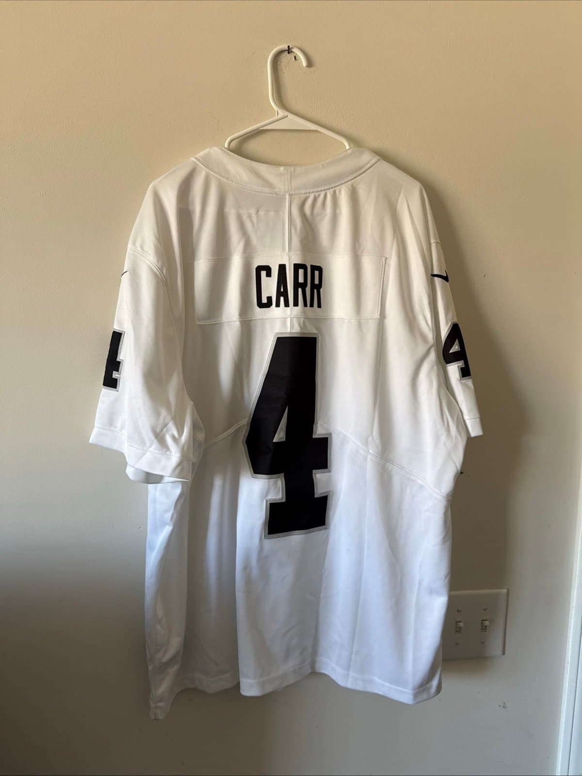 Men’s Nike Derek Carr #4 Las Vegas Raiders Vapor Limited Jersey Sz 2XL - White - Thumbnail 6