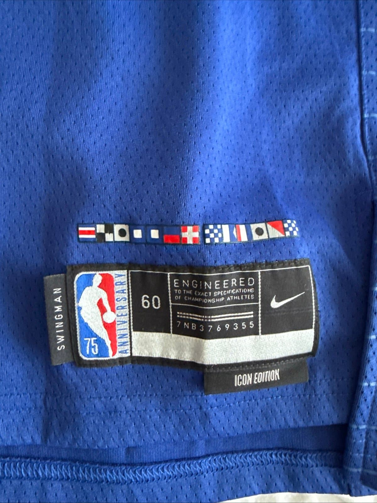 Men’s Nike Kawhi Leonard #2 LA Clippers 75th Anniv NBA Jersey Sz 60 - Blue - Thumbnail 3