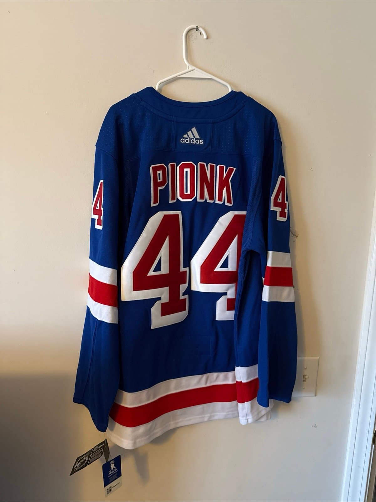Men’s adidas New York Rangers Neil Pionk #44 NHL Jersey Sz 54 - Blue NWT - Thumbnail 7