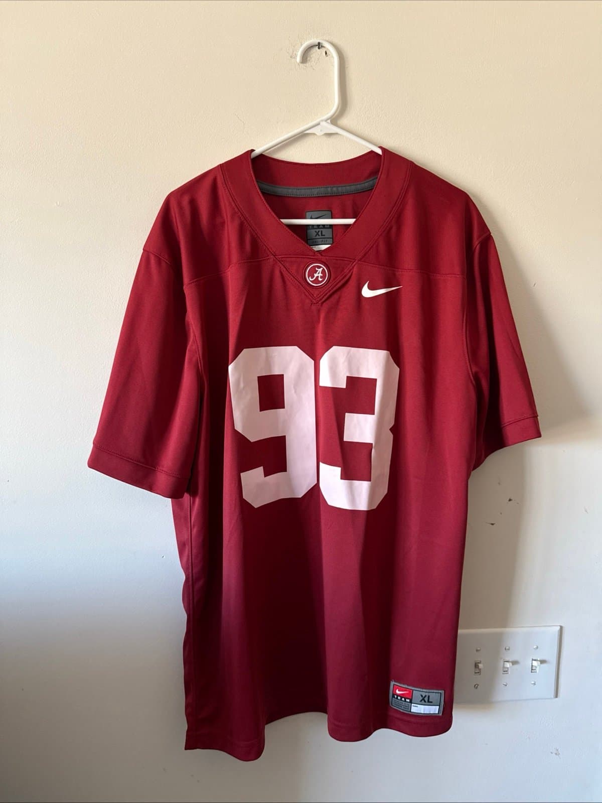 Men’s Nike Jonathan Allen #93 Alabama Crimson Tide NCAA Jersey Sz XL - RARE - Image 1