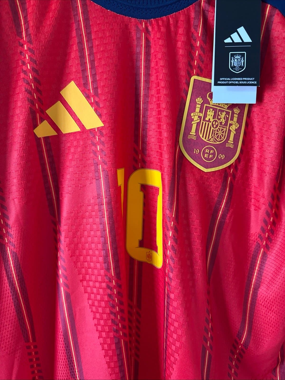 Men's adidas Dani Olmo #10 Spain Home Authentic Jersey 2026 WC Sz XL - NWT RARE - Thumbnail 2