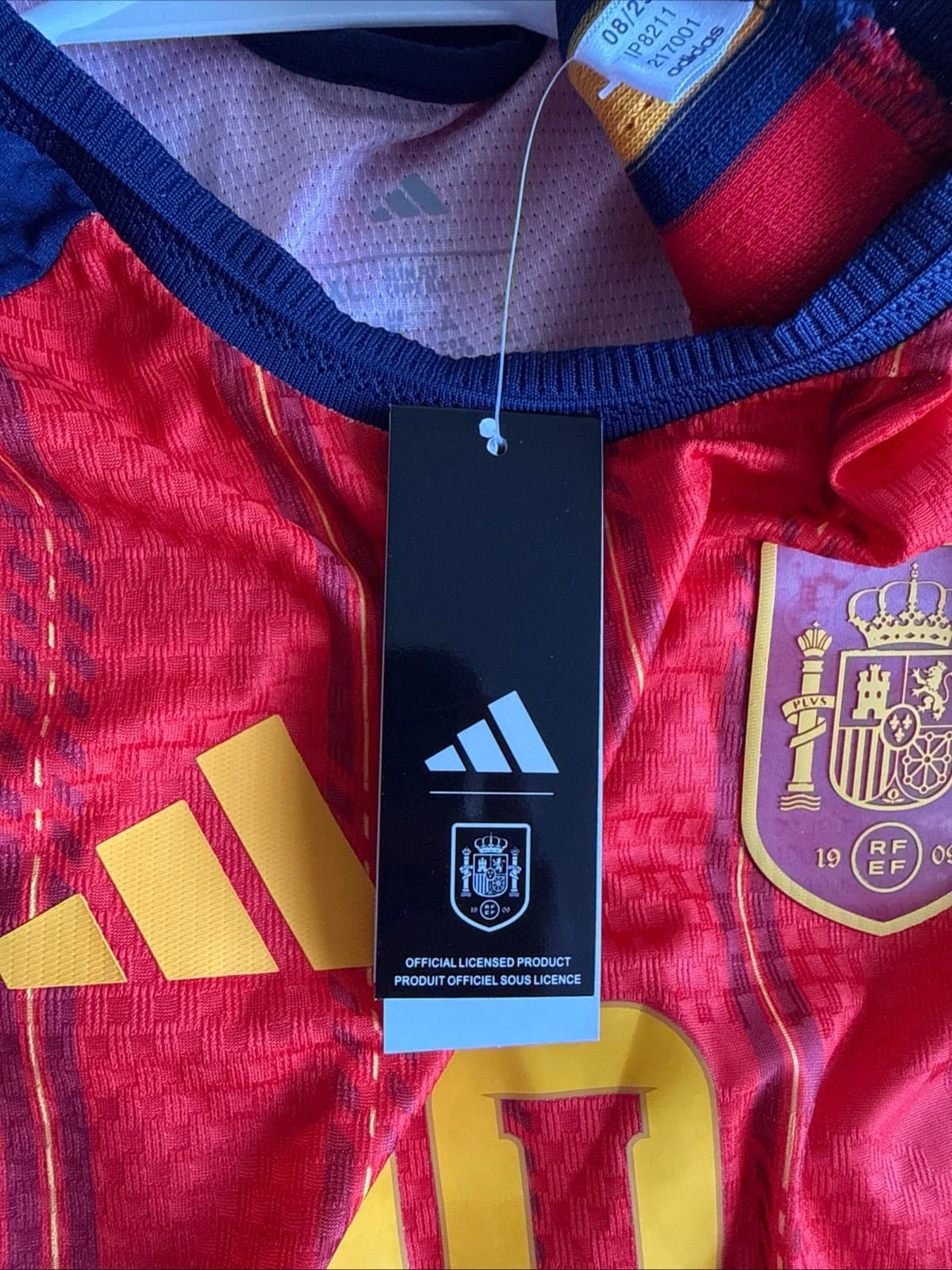 Men's adidas Dani Olmo #10 Spain Home Authentic Jersey 2026 WC Sz XL - NWT RARE - Thumbnail 6