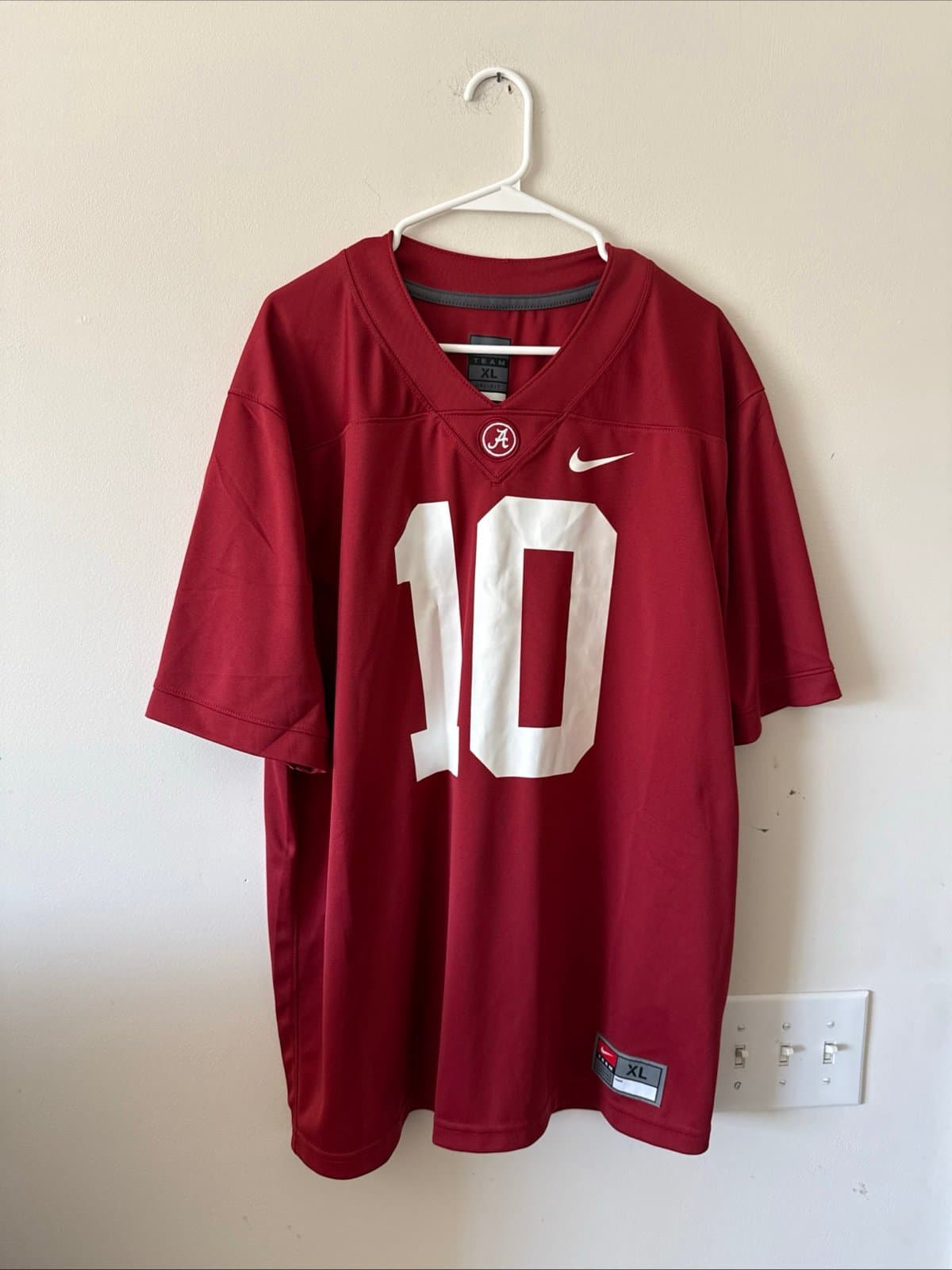 Men’s Nike Mac Jones #10 Alabama Crimson Tide NCAA Official Game Jersey Sz XL - Image 1