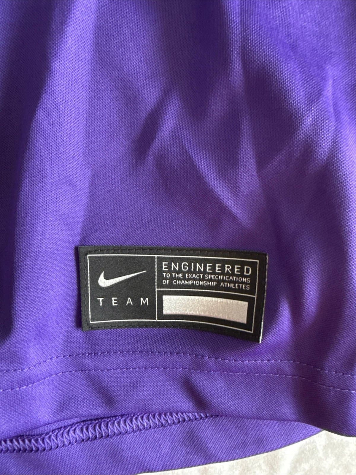 Men's Nike Garrett Nussmeier #18 LSU Tigers NIL NCAA Jersey Sz L - Purple RARE - Thumbnail 3