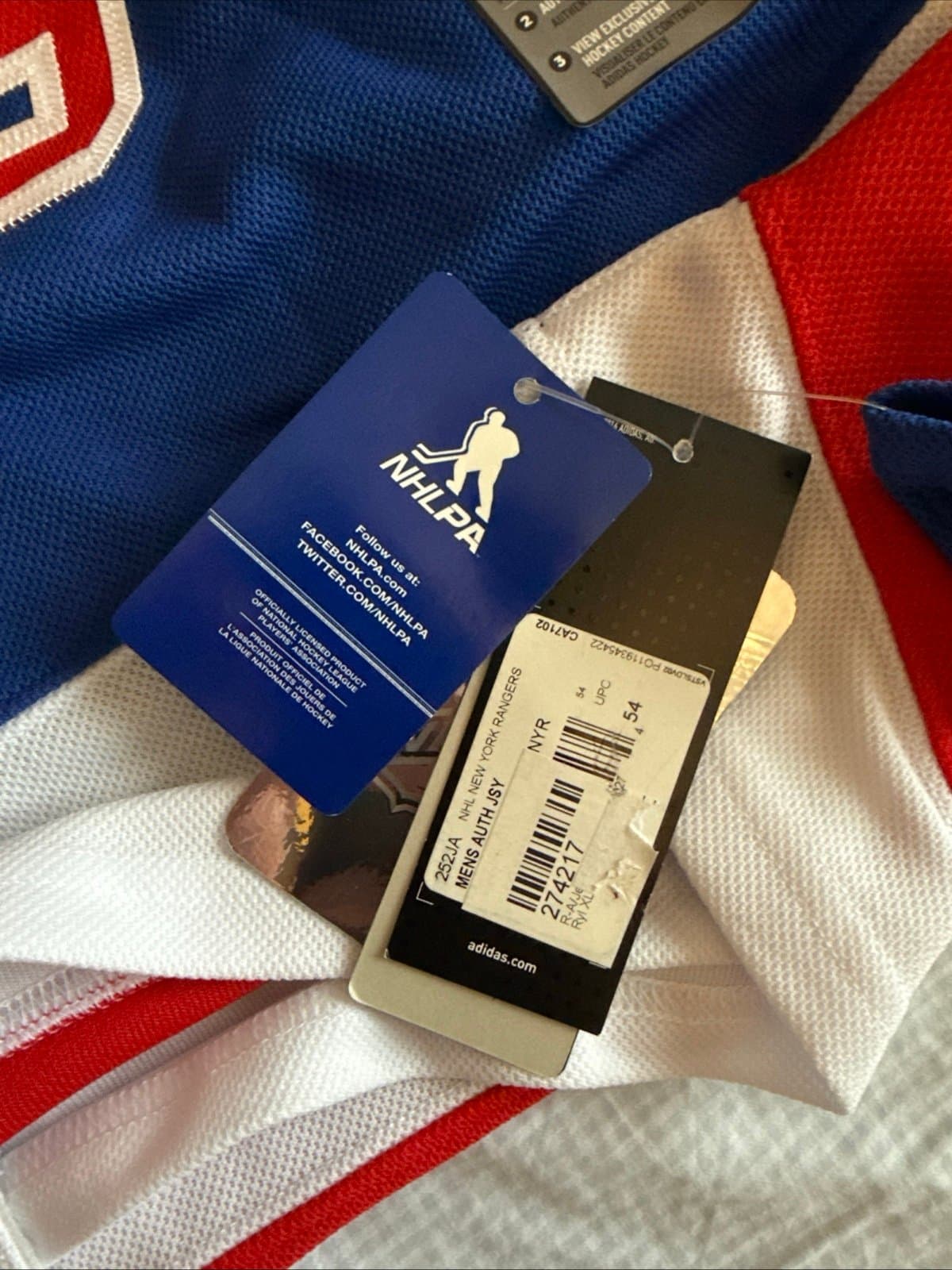 Men’s adidas New York Rangers Neil Pionk #44 NHL Jersey Sz 54 - Blue NWT - Thumbnail 5