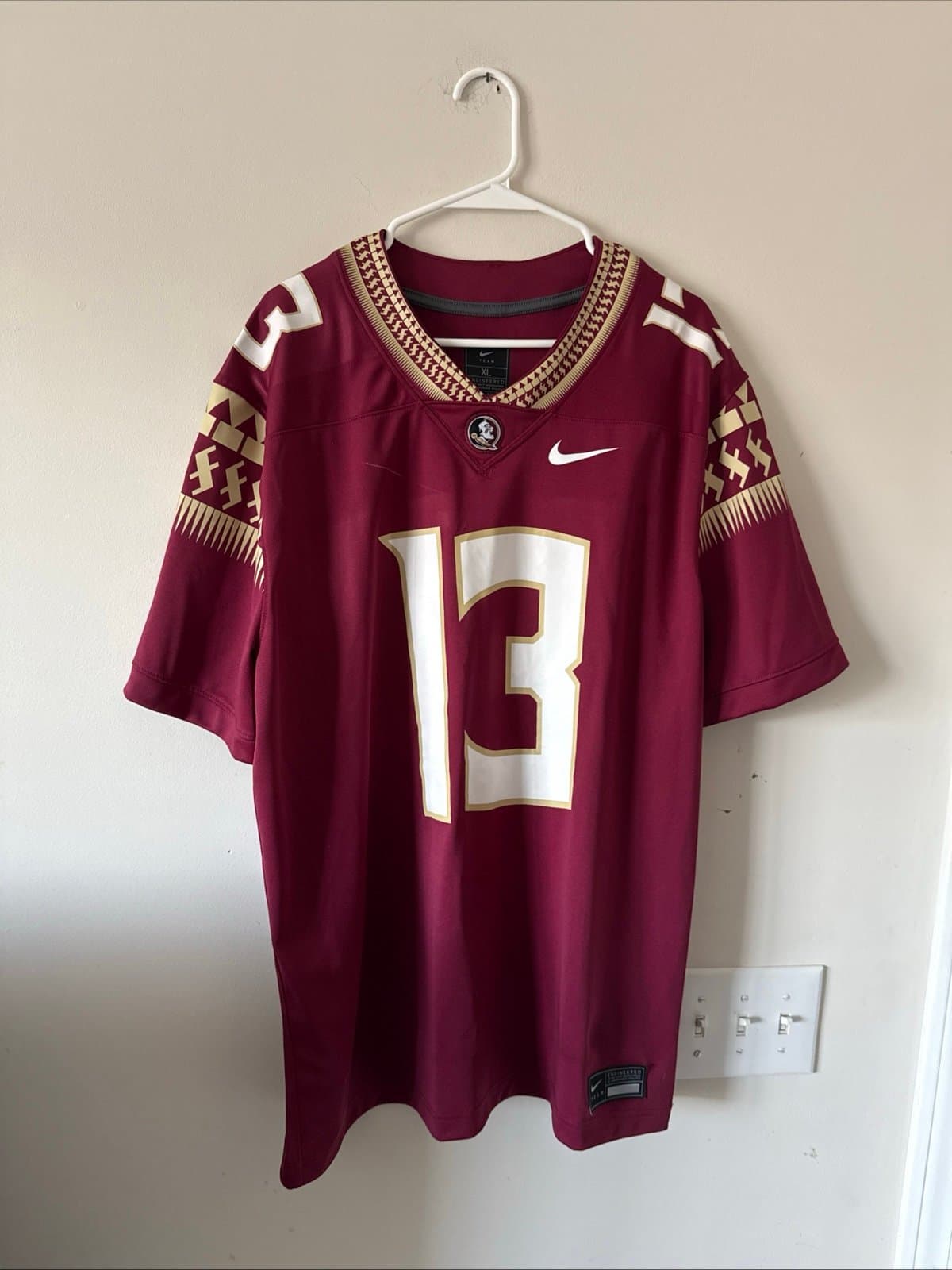 Men’s Nike Jordan Travis #13 Florida State Seminoles NCAA Jersey Sz XL - RARE - Image 1