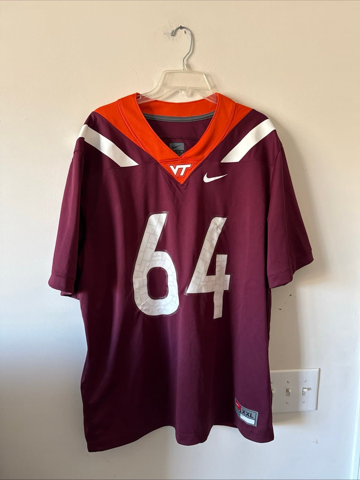Men’s Lance Williams #64 Virginia Tech Hokies Football NCAA Jersey Sz 2XL - RARE