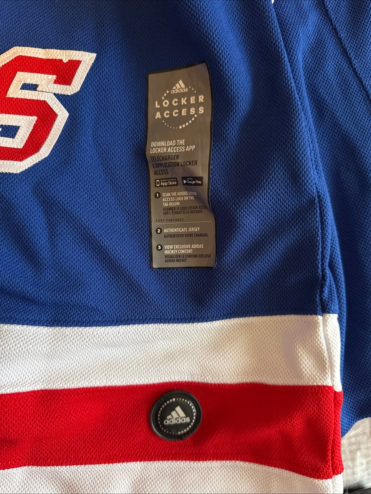 Men’s adidas New York Rangers Neil Pionk #44 NHL Jersey Sz 54 - Blue NWT - Thumbnail 3