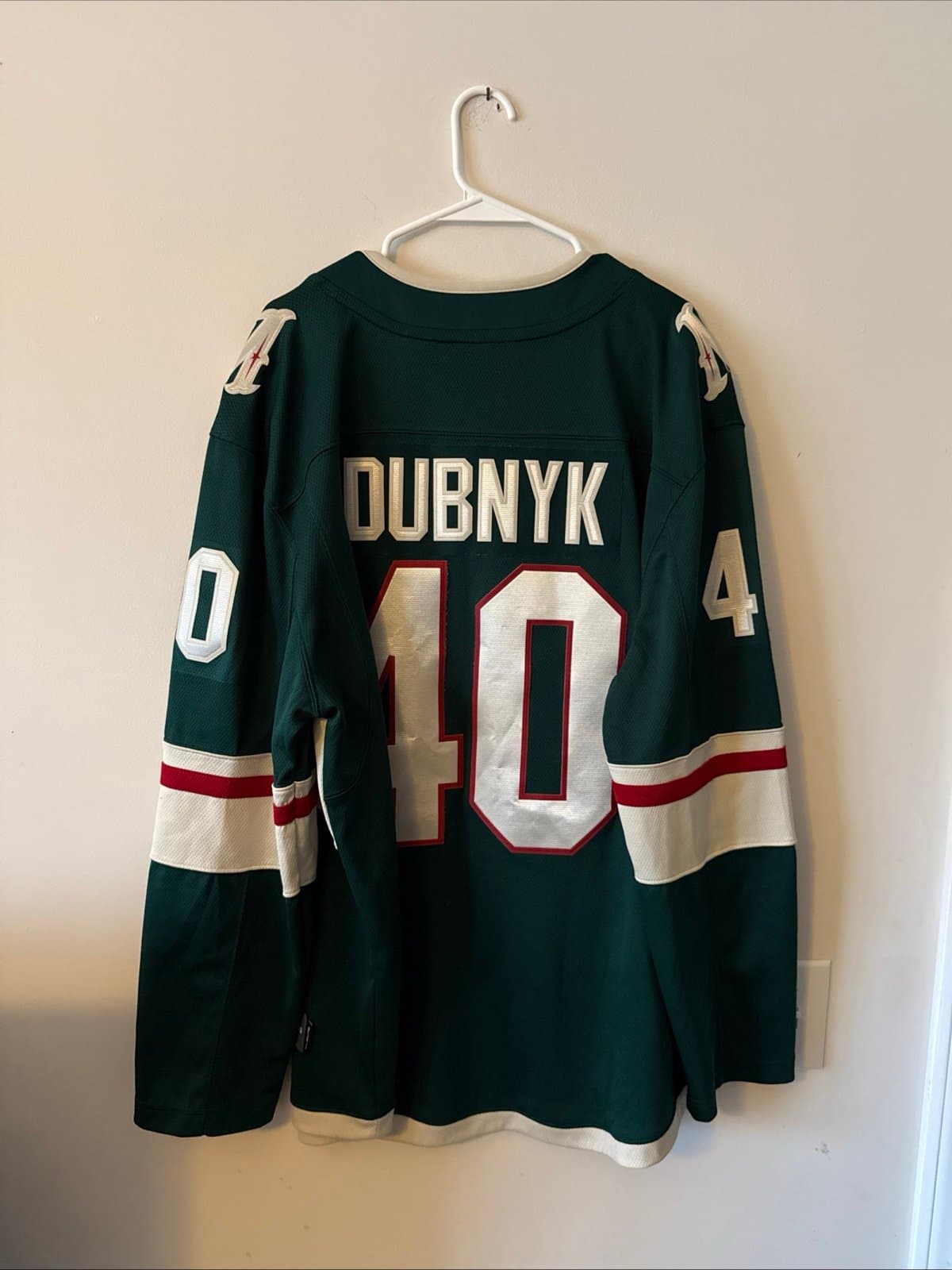 Men's Fanatics Devan Dubnyk #40Minnesota Wild Breakaway Home Jersey Sz XL Green - Thumbnail 6