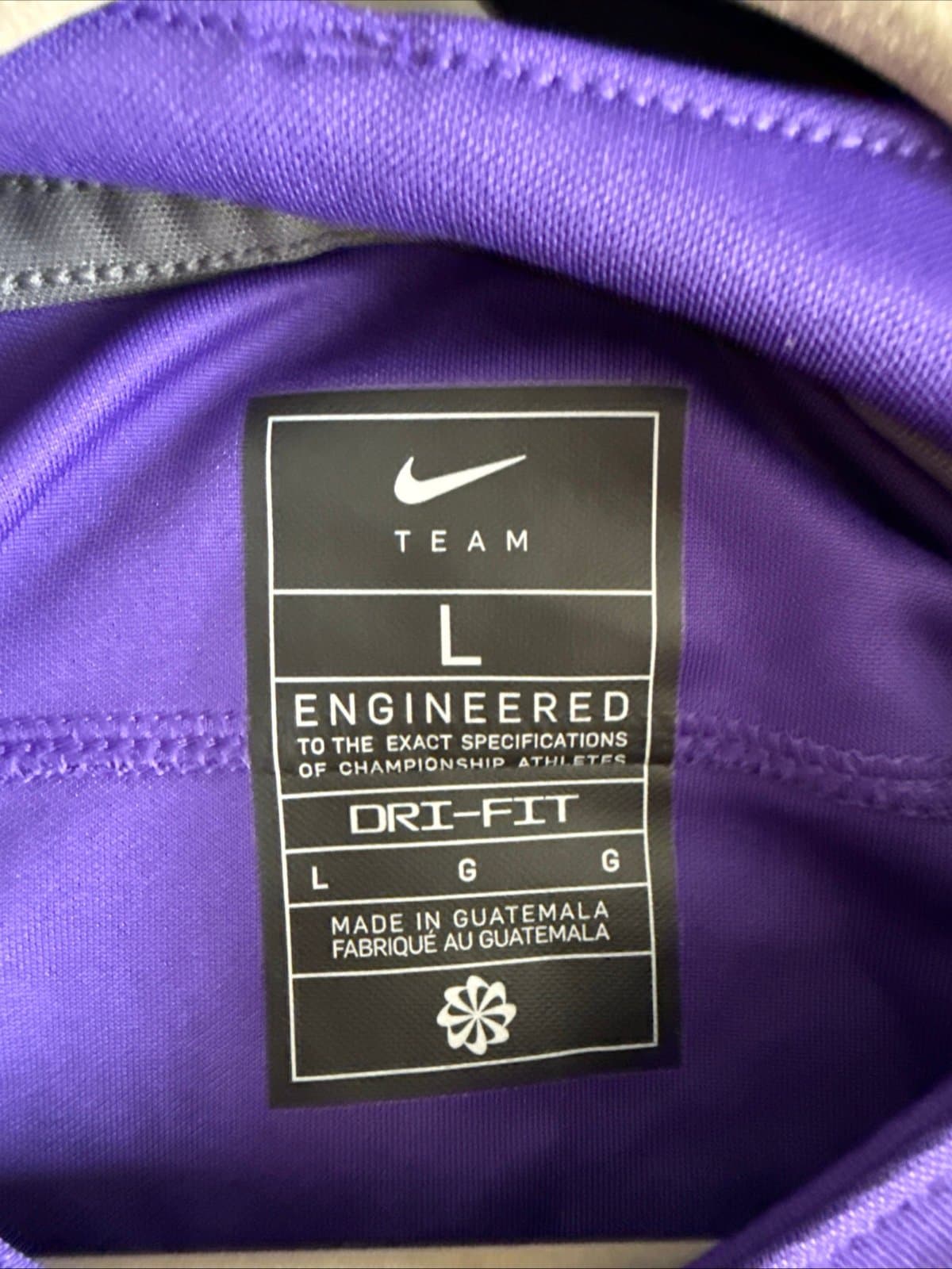 Men's Nike Garrett Nussmeier #18 LSU Tigers NIL NCAA Jersey Sz L - Purple RARE - Thumbnail 4